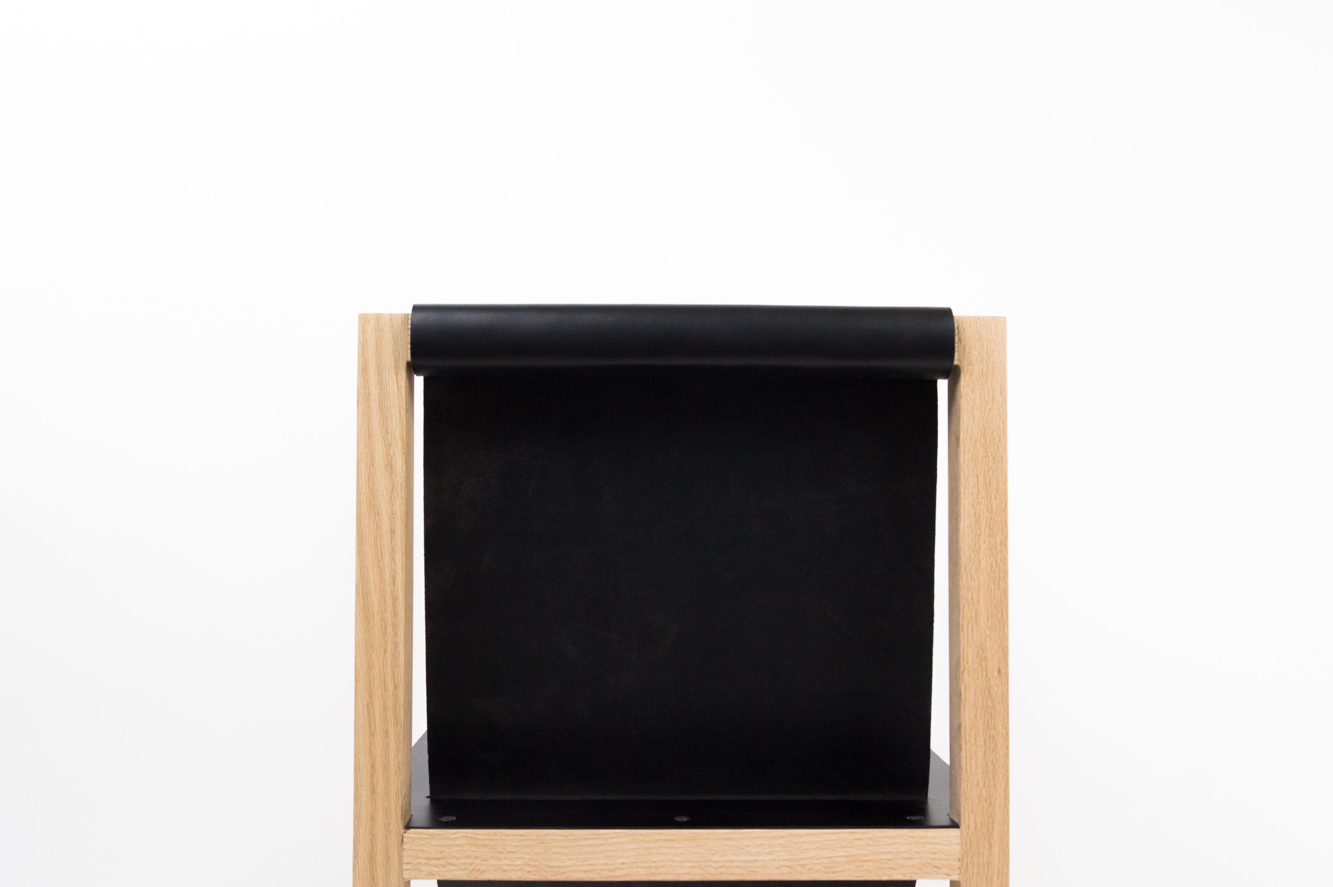 Tekton Chair in Oak and Italian Leather by Birnam Wood Studio 2
