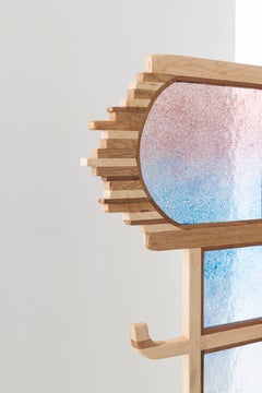 Paravento artigianale in Wood e vetro di Murano di Andrea Zambelli