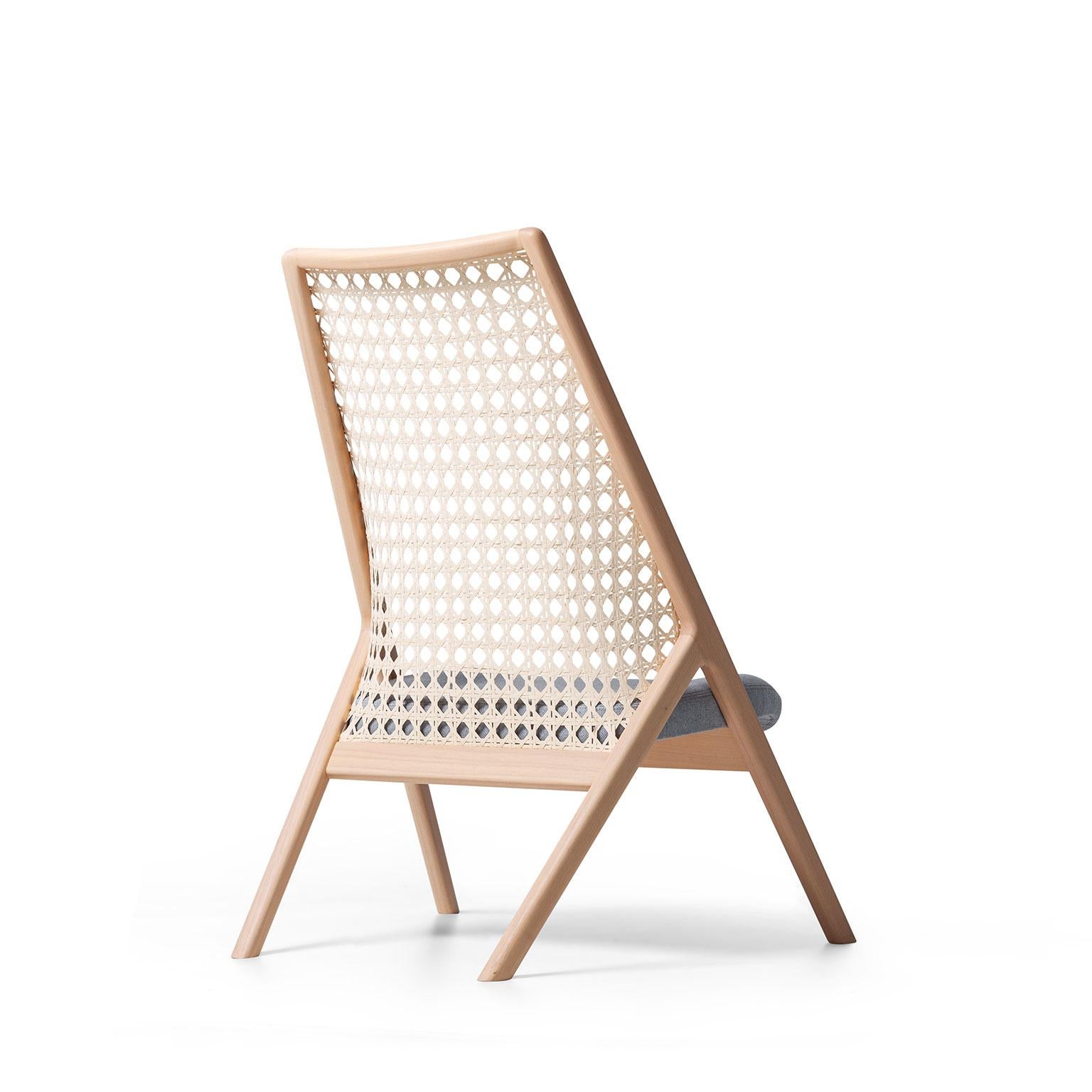 Upholstery Tela Lounge Chair in Recycled Cotton, by Wentz, Brazilian Contemporary Design For Sale