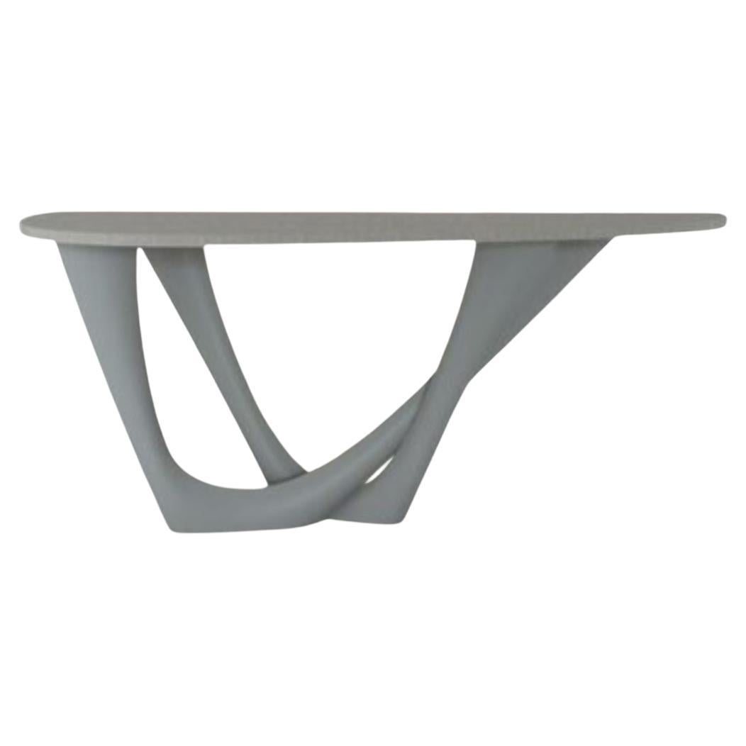 Tele Grey G-Console Duo Concrete Top and Steel Base by Zieta For Sale