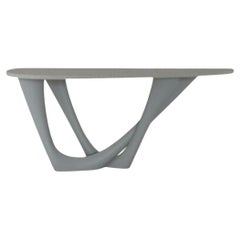 Tele Grey G-Console Duo Concrete Top and Steel Base by Zieta