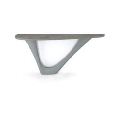Tele Grey G-Console Mono Base de Acero con Tapa de Hormigón by Zieta