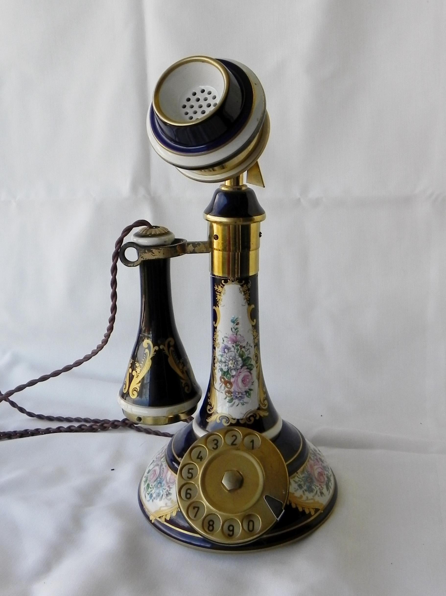 Telefono aus Keramik aus Limoges, 70.Jahre im Angebot 3