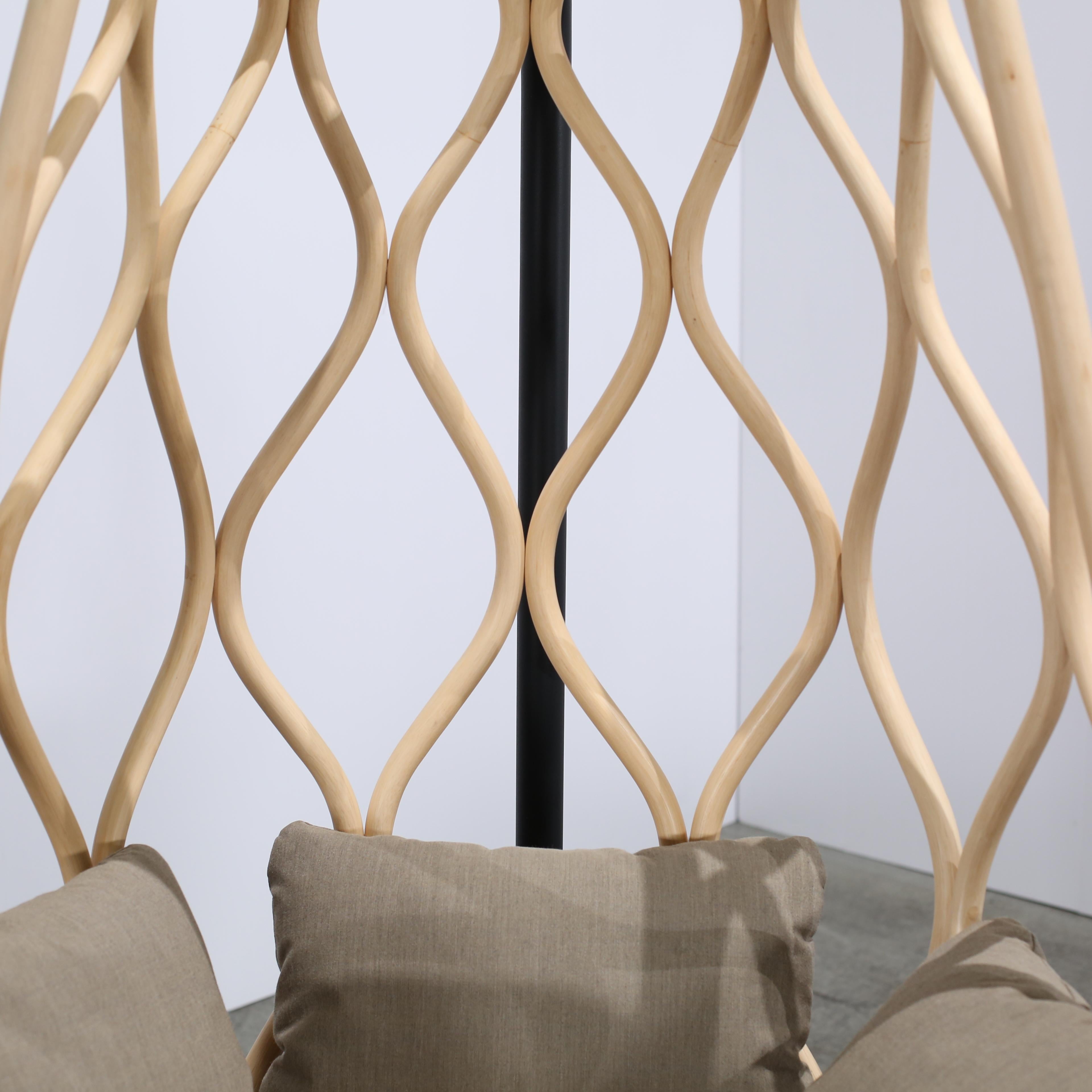 Introducing the ultimate in relaxation and style - the Telegraph Three-Cushion Nautica Swing Chair. Crafted with precision and attention to detail, this swing chair is the perfect addition to any space, outdoor or indoor. The three-cushion design