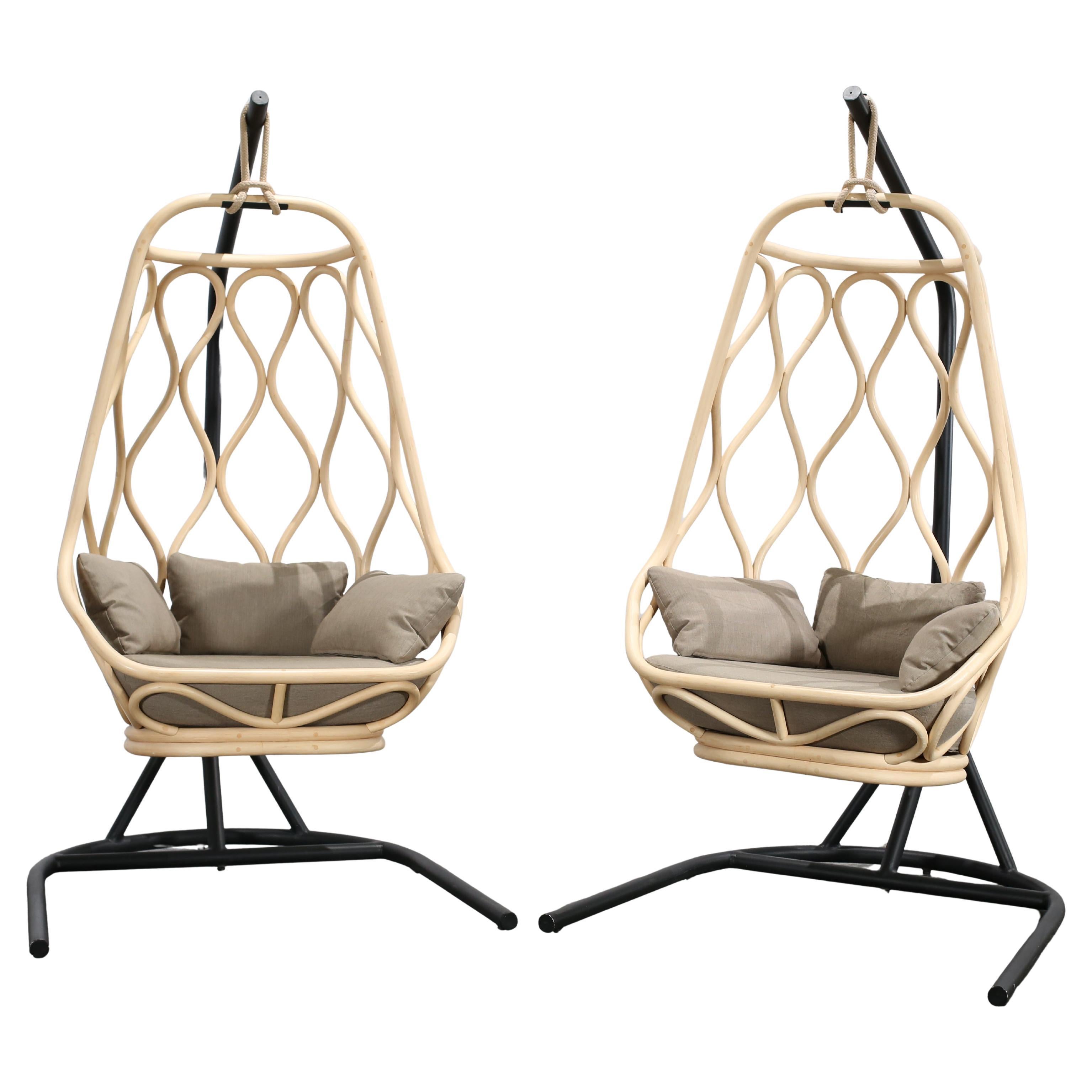 Telegraph Three-Cushion Nautica Swing Chairs by MUT Design, Set of Two