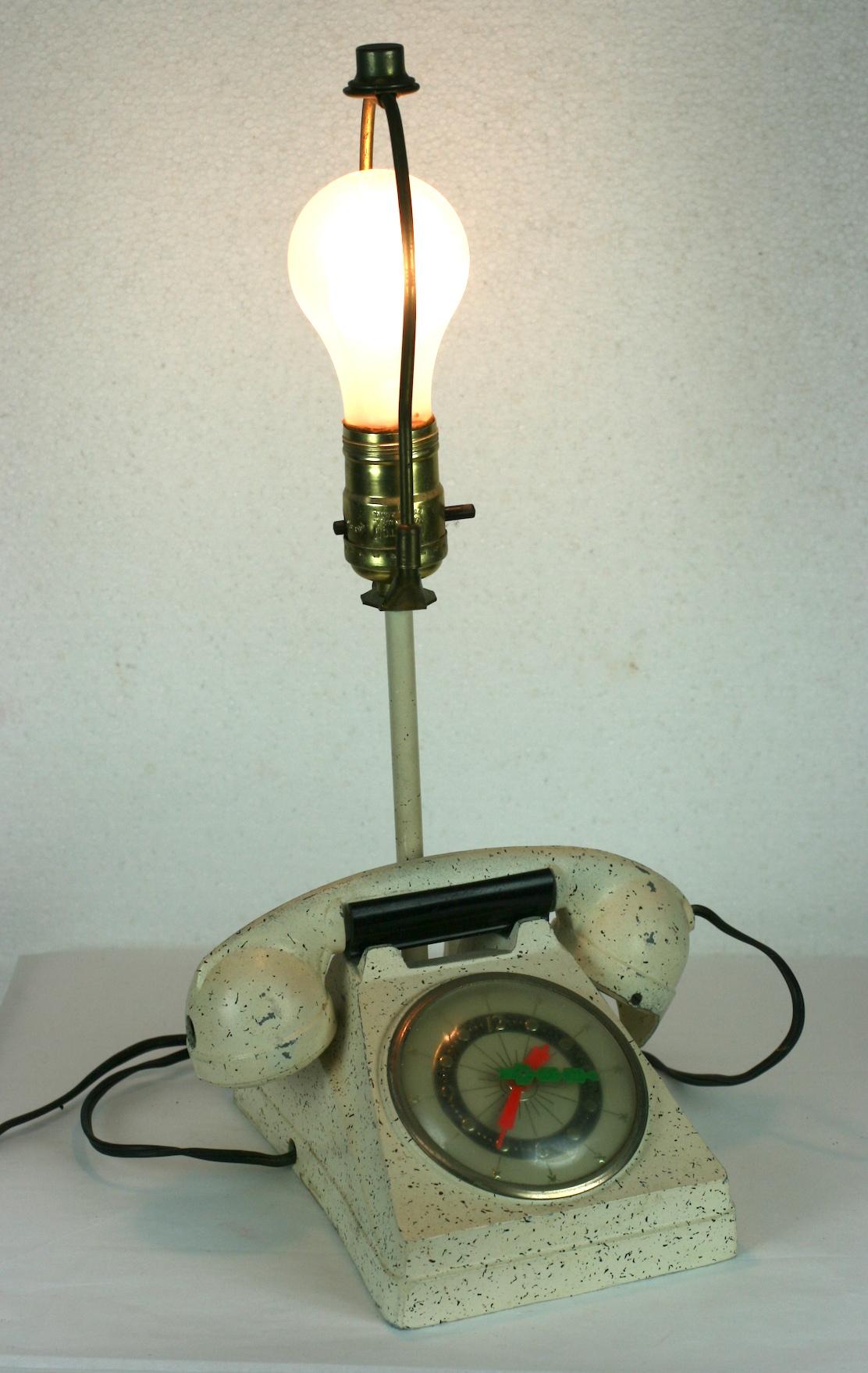 Telephone Clock Table Lamp 3