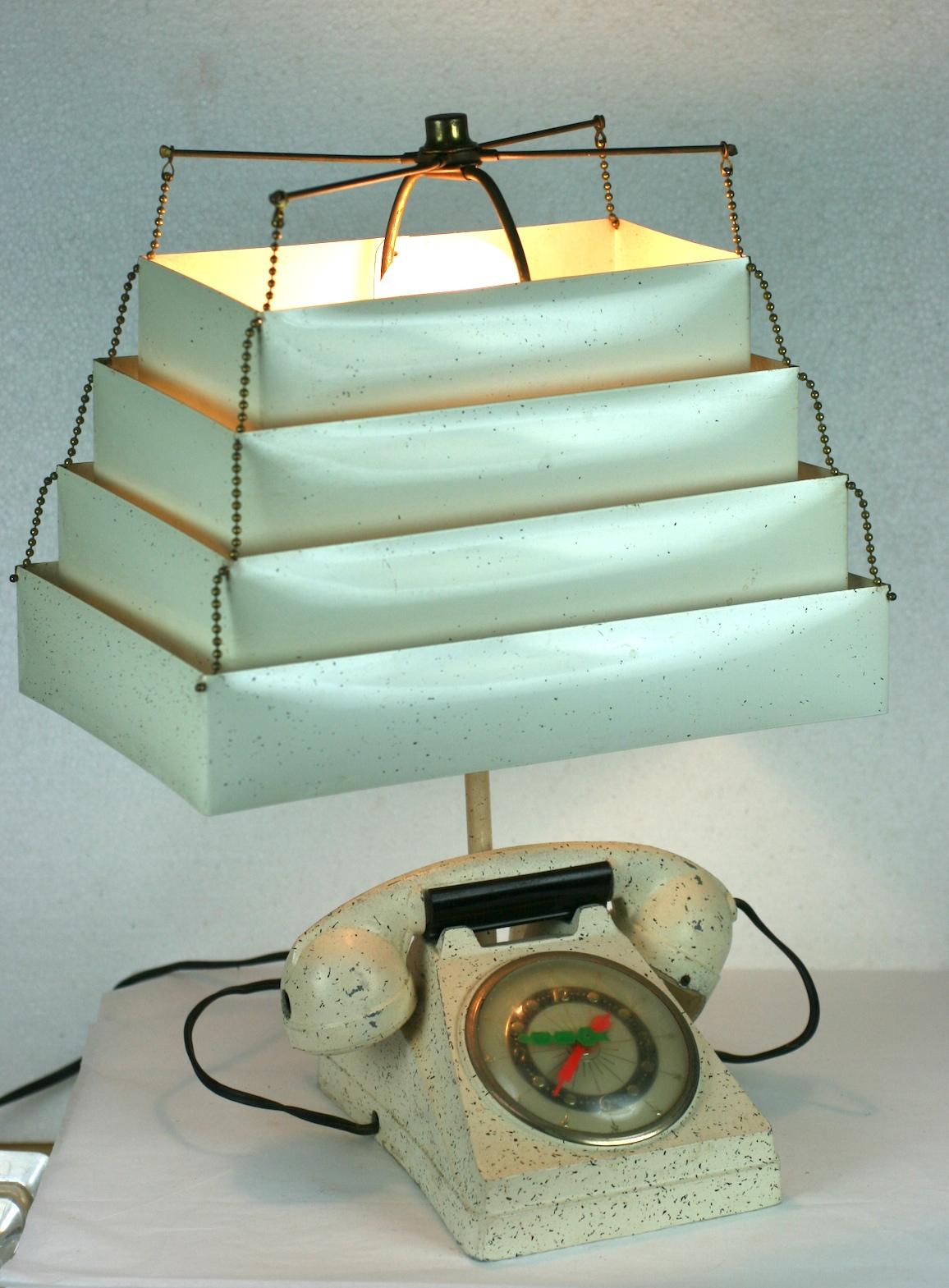 Telephone Clock Table Lamp 4