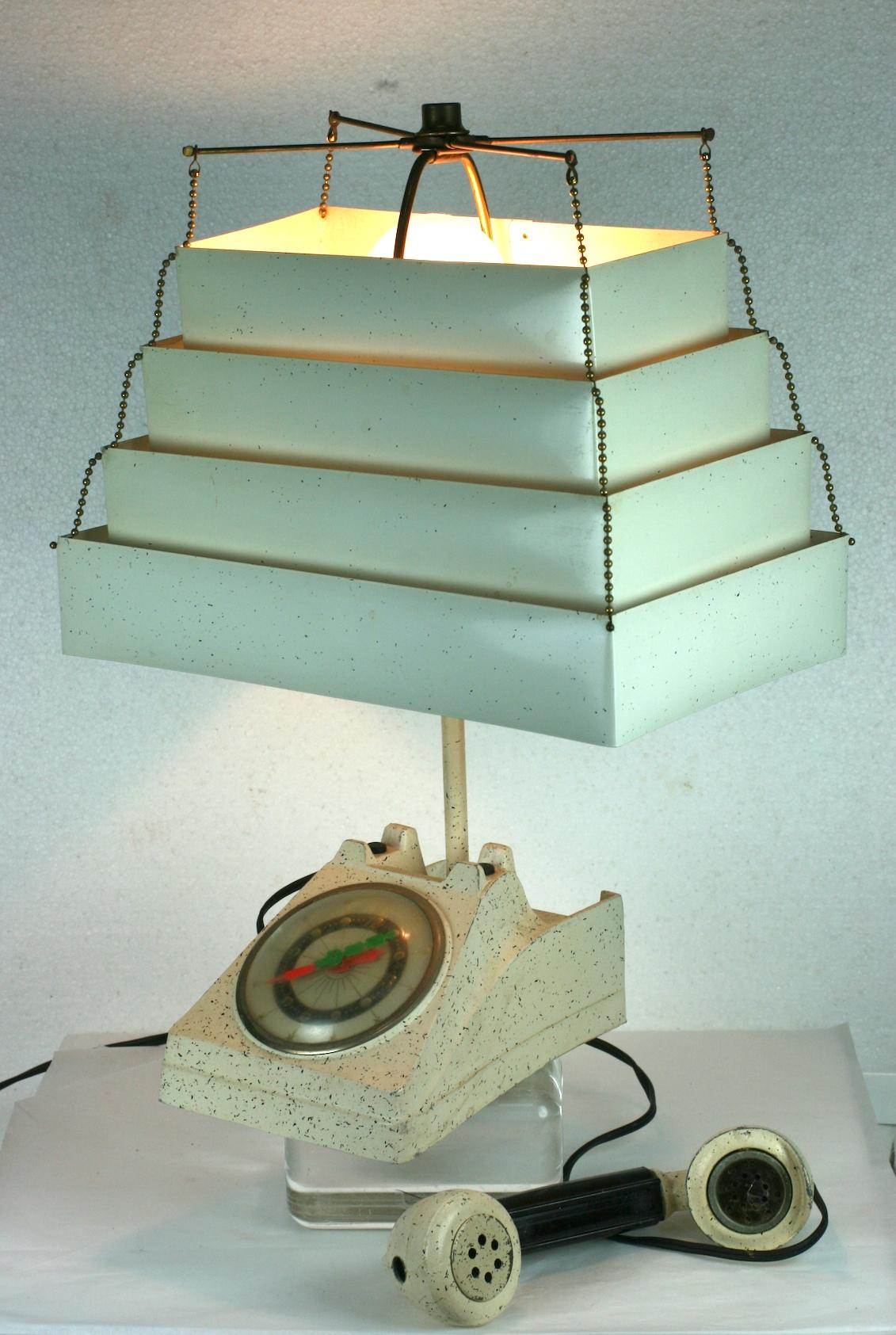 Telephone Clock Table Lamp 6