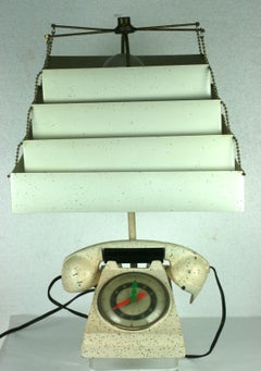 Telephone Clock Table Lamp
