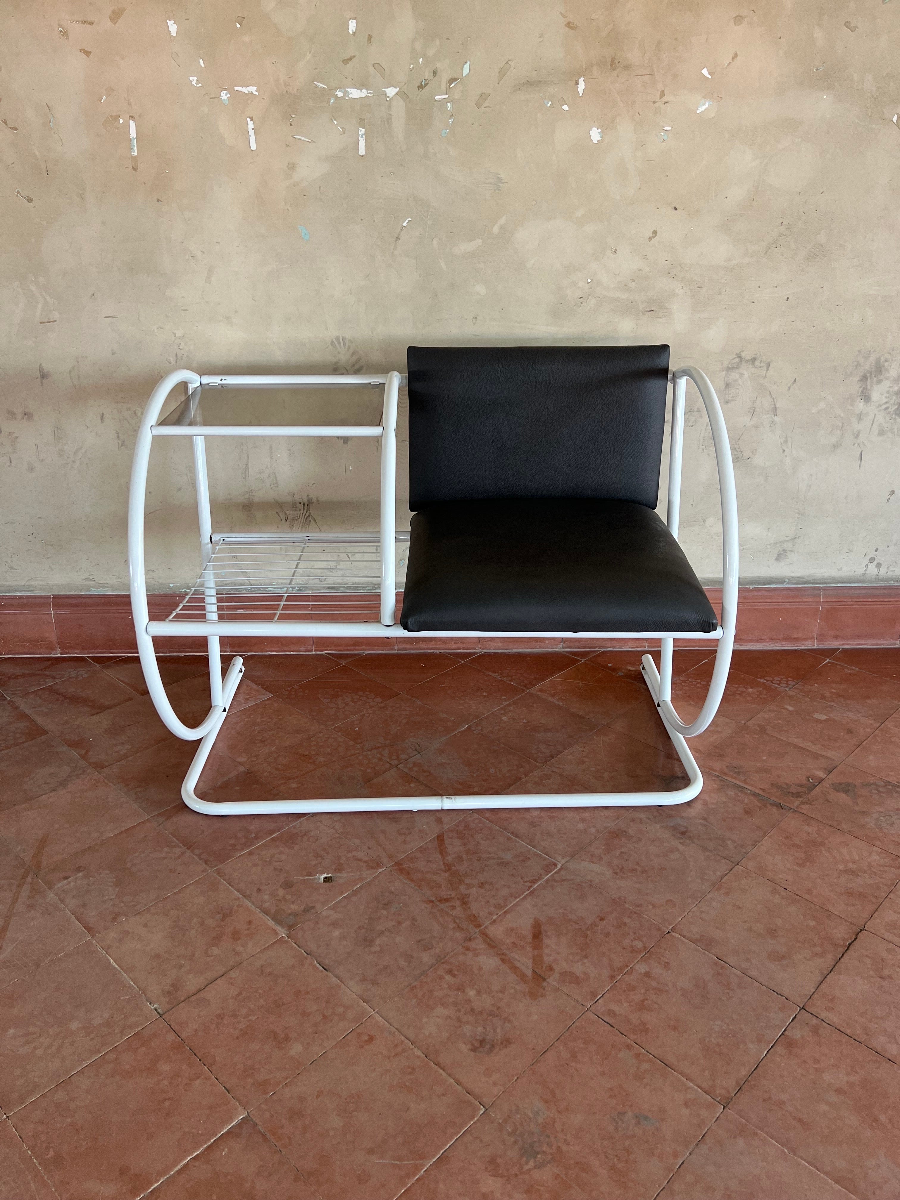 Mexican Telephone Table and Bench For Sale