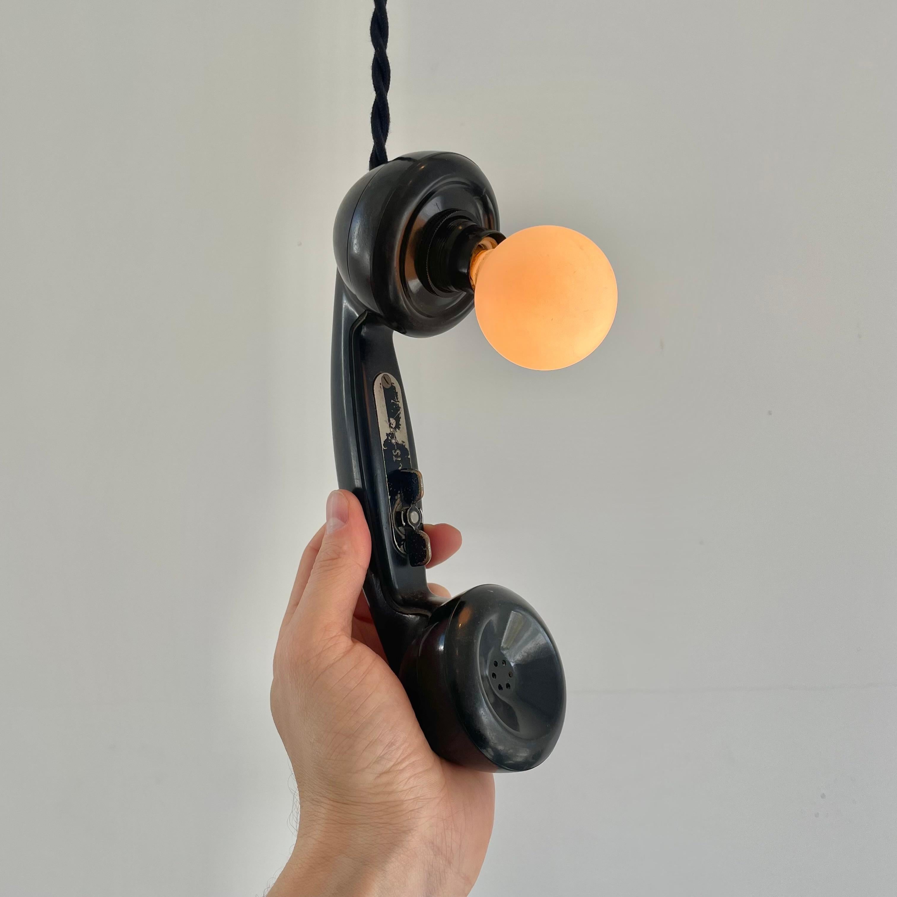 Mid-20th Century Telephone Table Lamp, 1960s USA For Sale