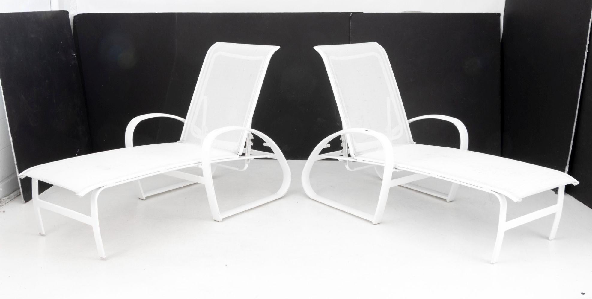 Teleskop Möbel Outdoor Chaise Longues, 4 (Moderne) im Angebot