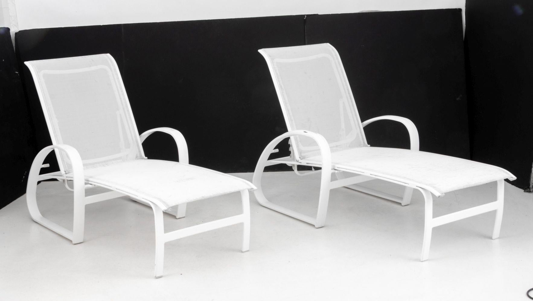 Americano Telescope Furniture Chaise Longues per esterni, 4 in vendita