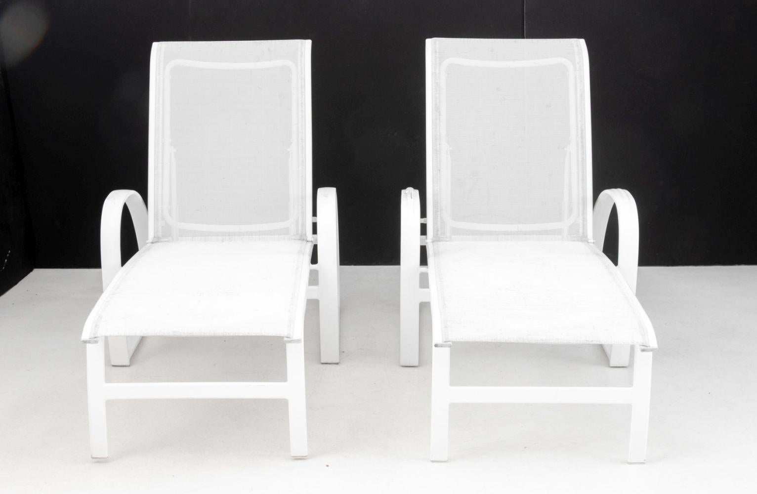 Alluminio Telescope Furniture Chaise Longues per esterni, 4 in vendita