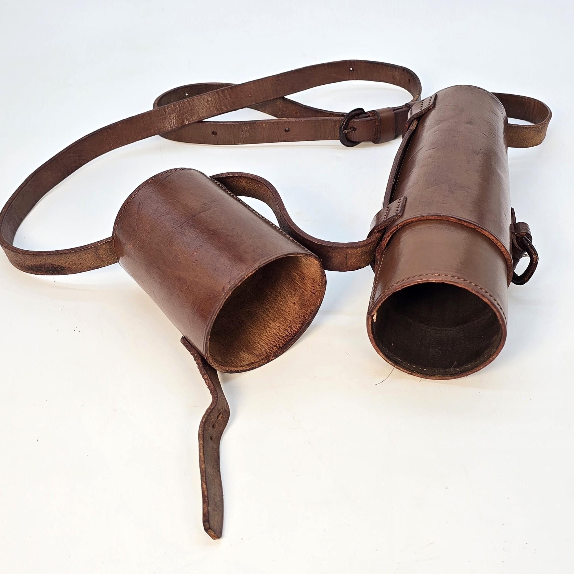 Télescope avec étui en cuir d'origine datant de la Seconde Guerre mondiale, anglais vers 1940 en vente 11