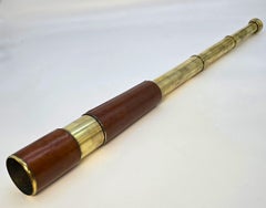 Telescope with original leather case from World War II, English circa 1940