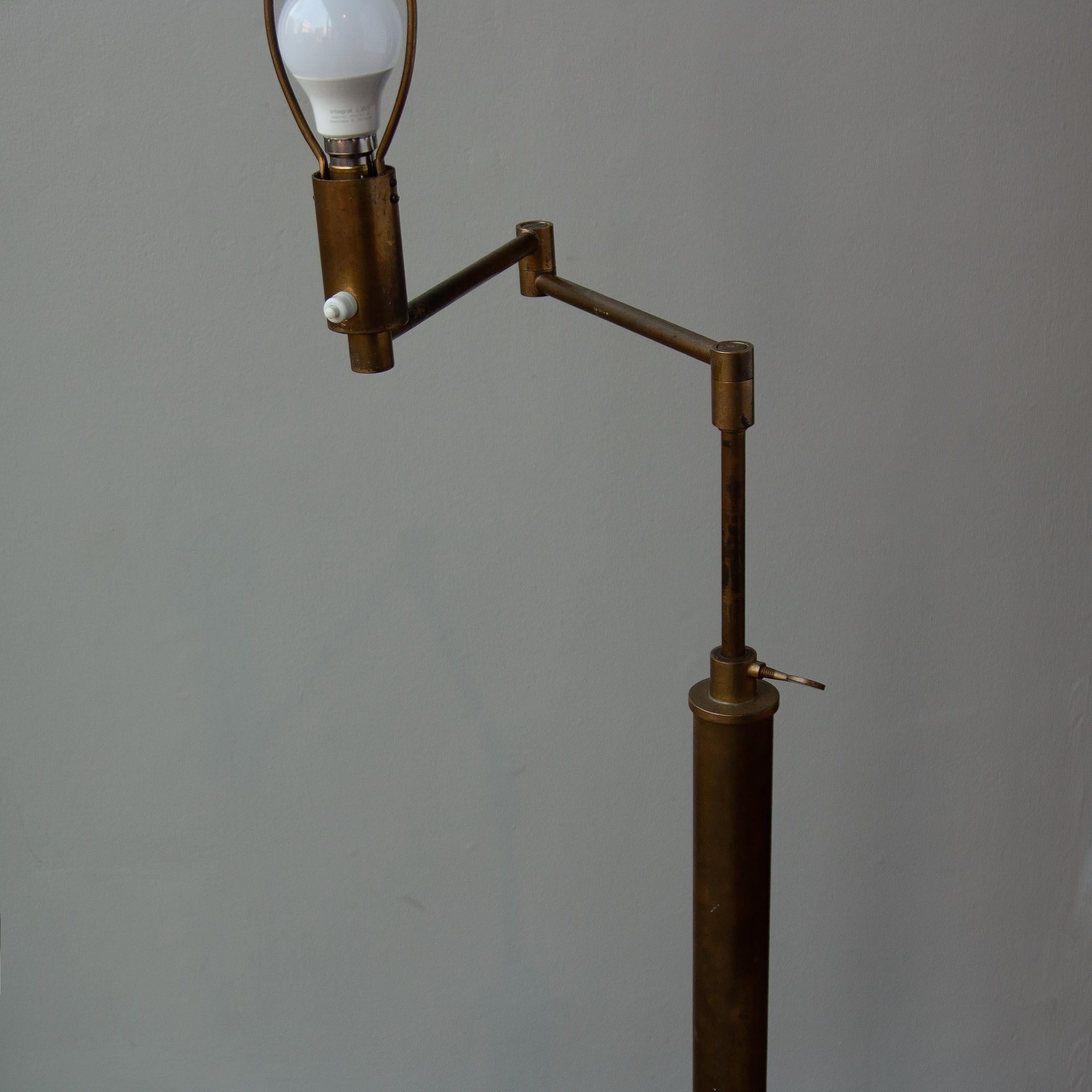 Telescopic & Articulated Library Floor Lamp, English, 1940s 1