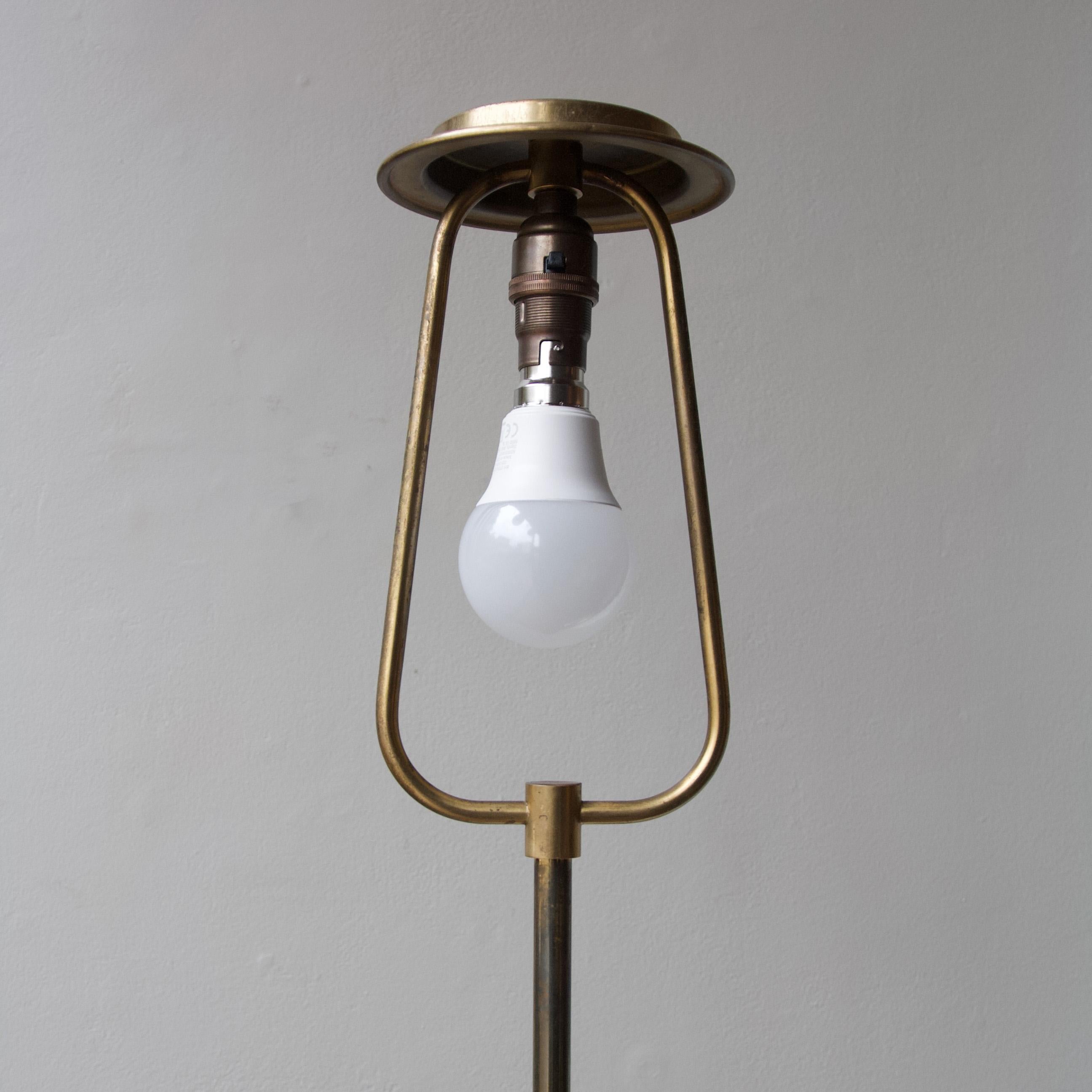 Telescopic Brass Floor Lamp, Danish, 1940s For Sale 3