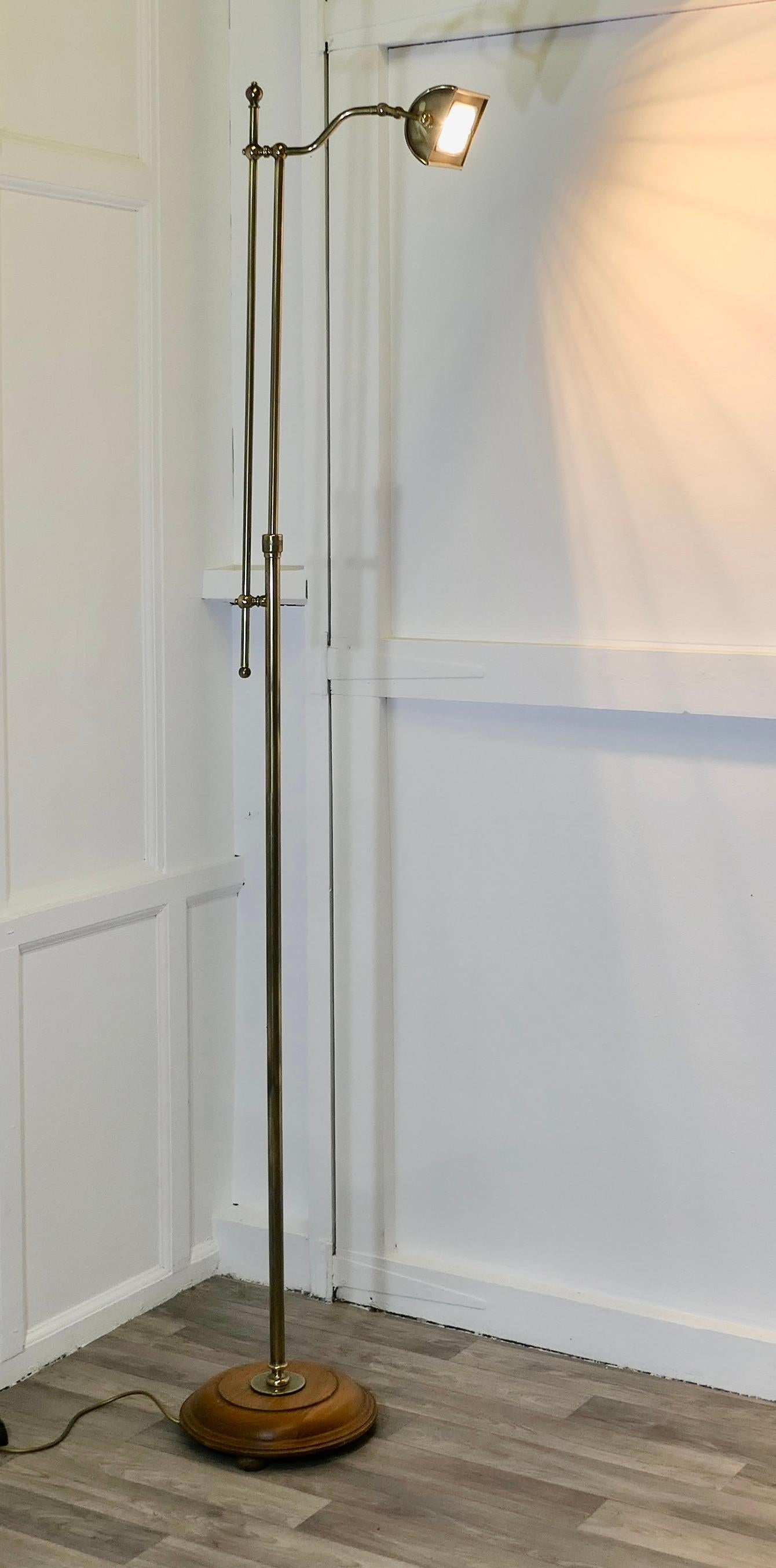 Telescopic Brass Floor Standing Lamp Swivel Angle Reading Lamp For Sale 1
