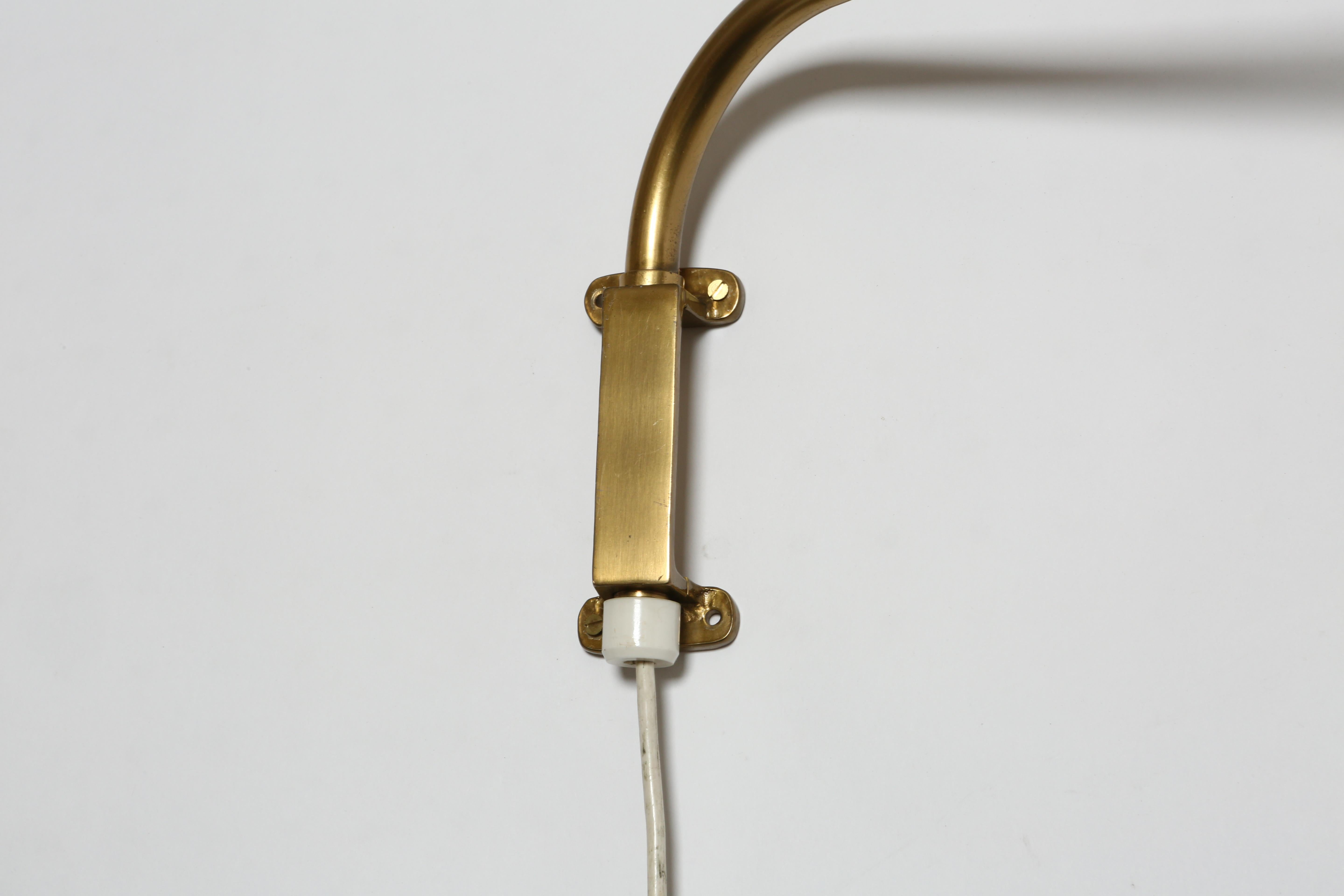 Mid-20th Century Telescopic Brass Wall Light, Sweden, 1950s For Sale