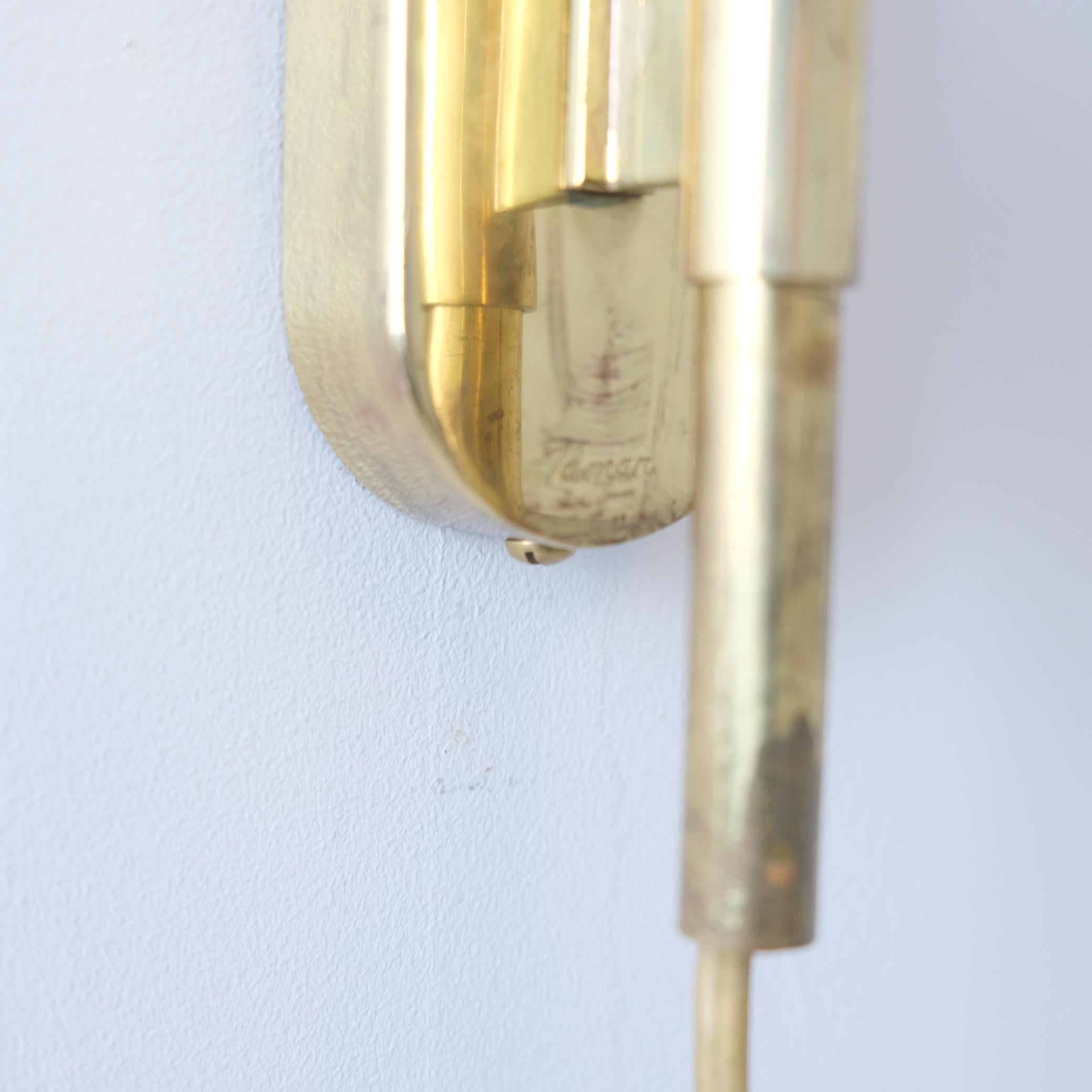 Lampe murale «ingerbread » télescopique Gunnel Nyman modèle 71026, laiton, Idman, 1950 Bon état - En vente à Helsinki, FI