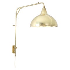 Teleskop-Wandleuchte Gunnel Nyman „Gingerbread“, Modell 71026, Messing, Idman, 1950