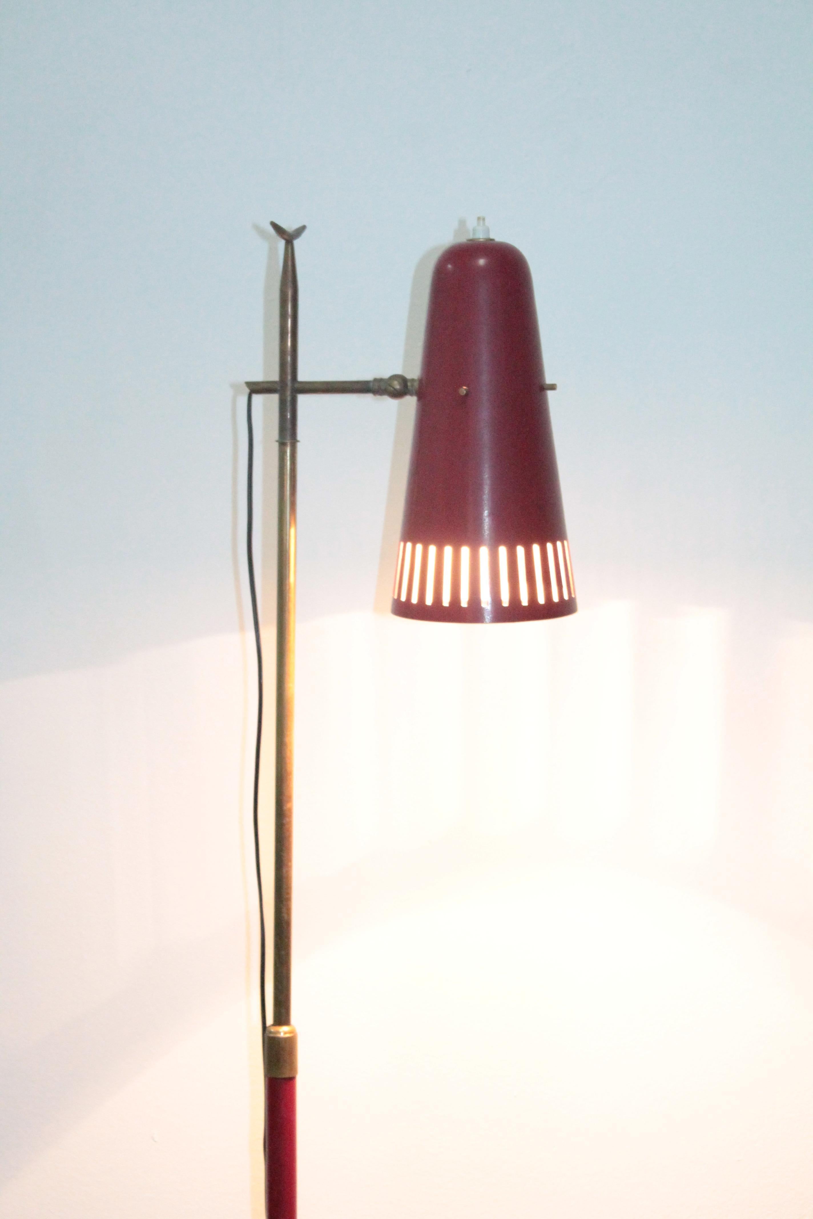 Mid-Century Modern Telescopic Italian Floor Lamp in the Style of Giuseppe Ostuni, 1950s
