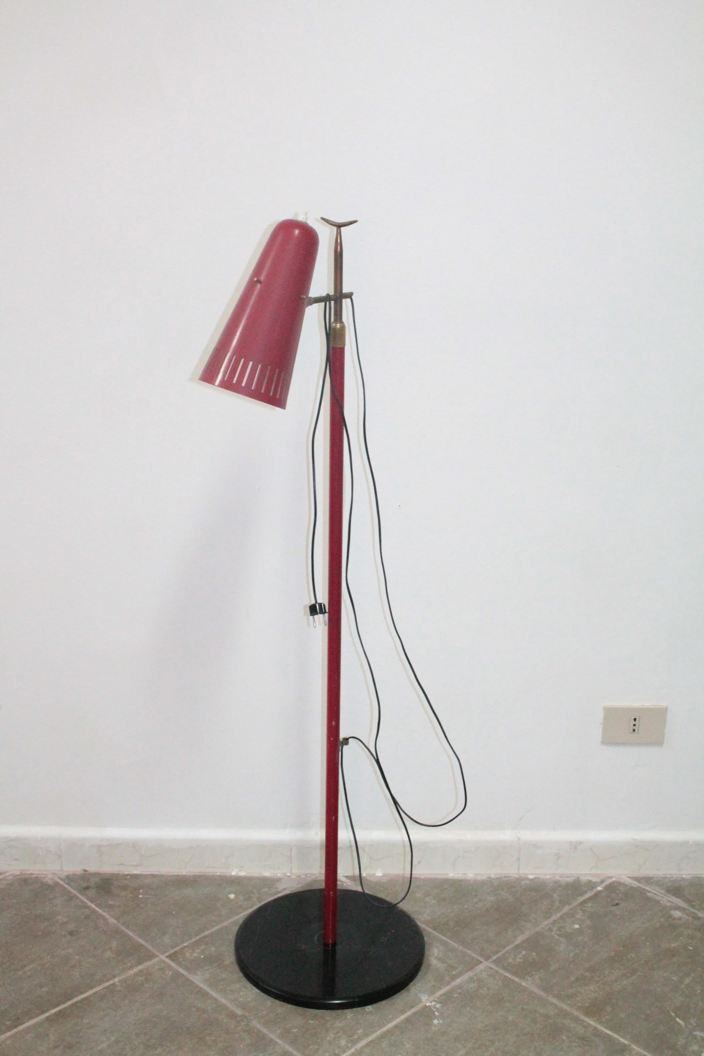 Mid-20th Century Telescopic Italian Floor Lamp in the Style of Giuseppe Ostuni, 1950s