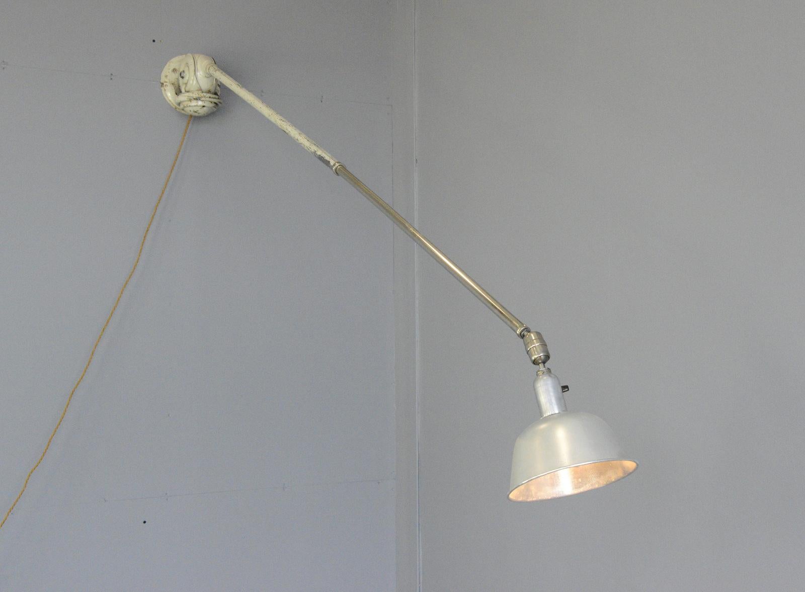 Early 20th Century Telescopic Task Lamp by Johan Petter Johansson for Triplex, 1920s For Sale