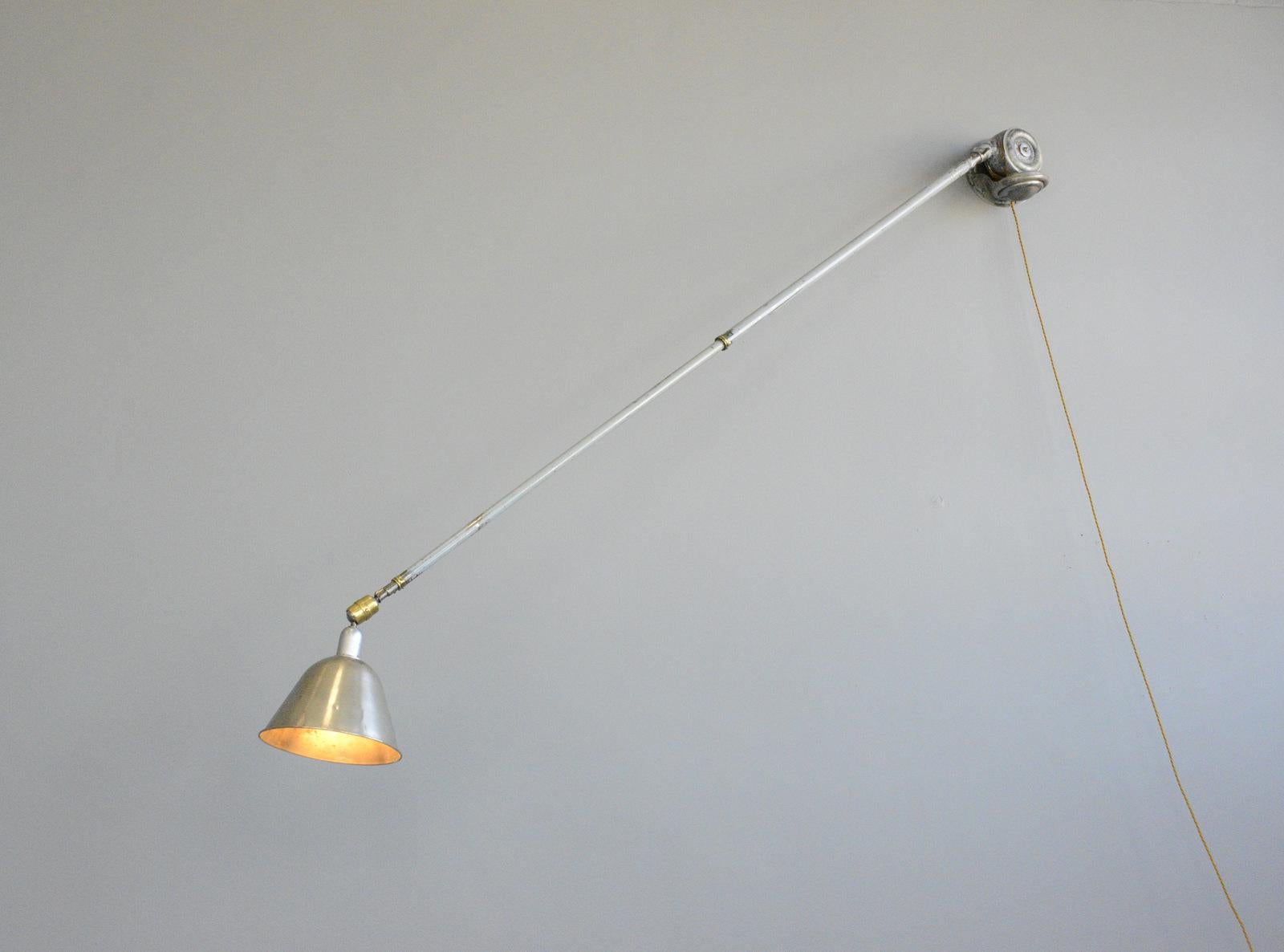 Steel Telescopic Task Lamp by Johan Petter Johansson for Triplex, 1920s