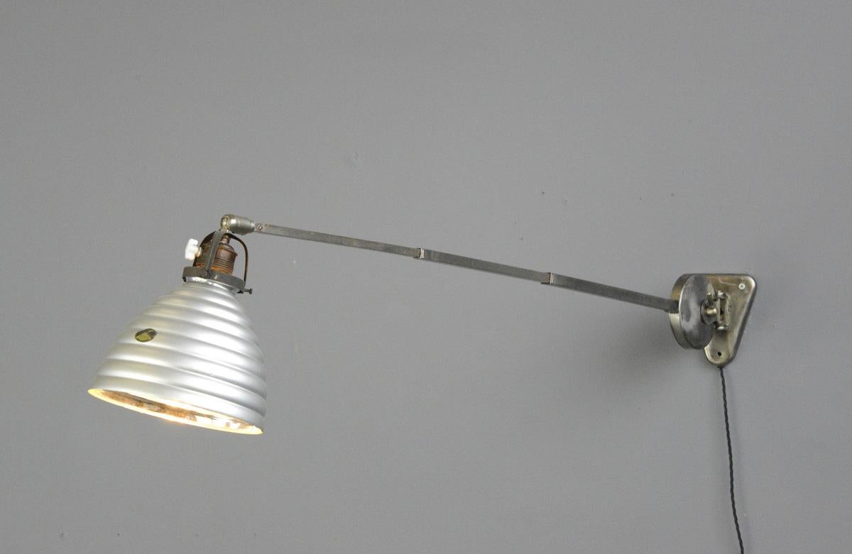 Telescopic Wall Lamp by Max Schumacher for Schröder Lobenstein In Good Condition In Gloucester, GB