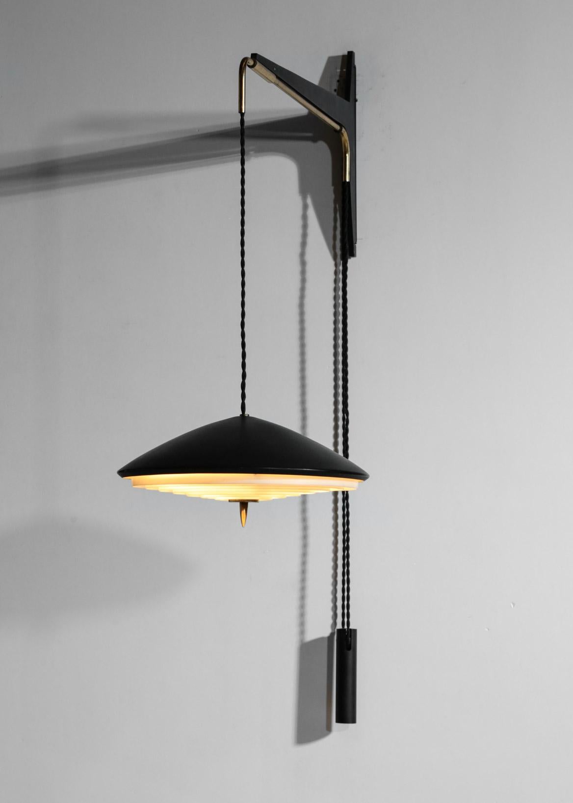 Telescopic Wall Light by Arlus French Design  In Good Condition In Lyon, FR