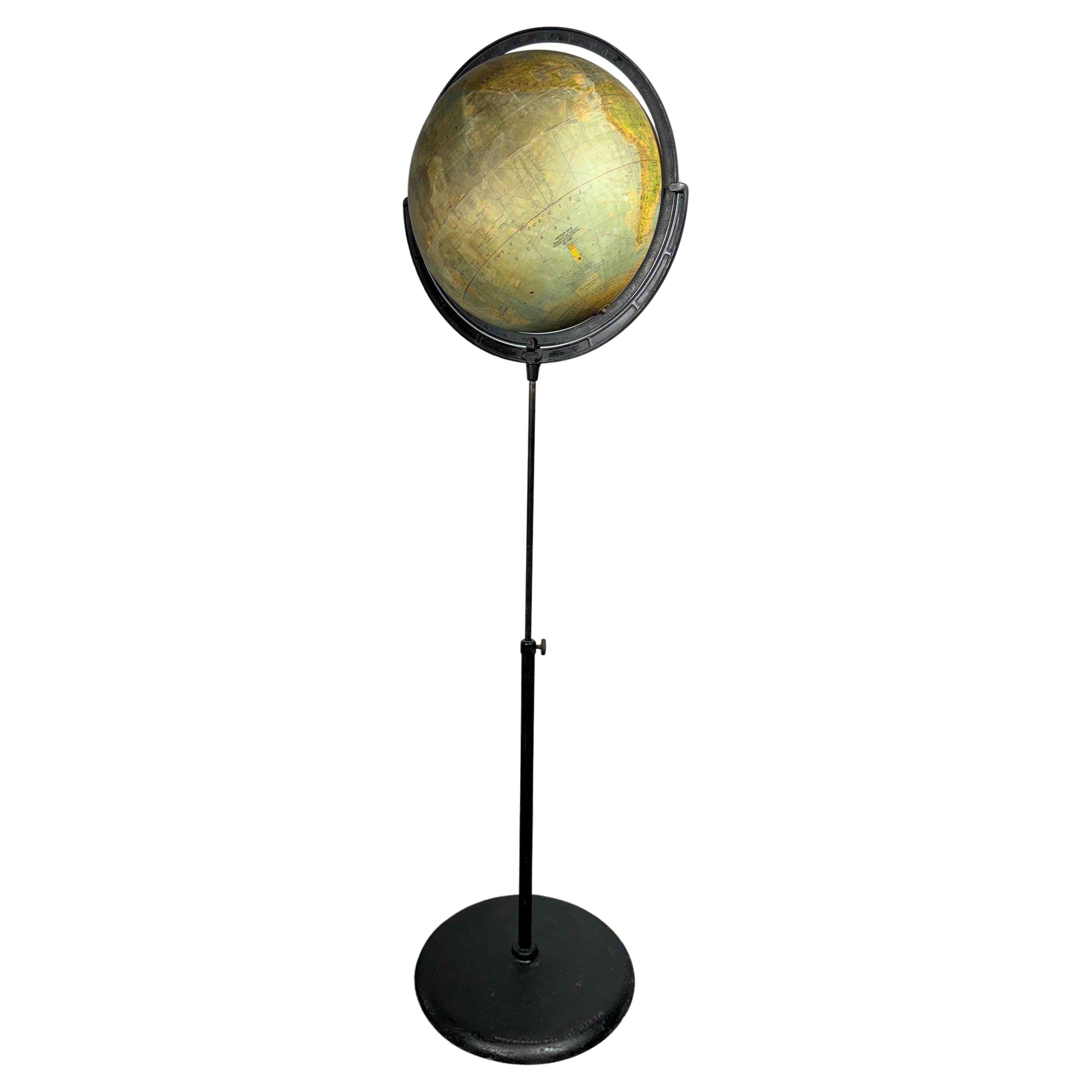 Telescoping Adjustable World Globe by Rand McNally, Chicago