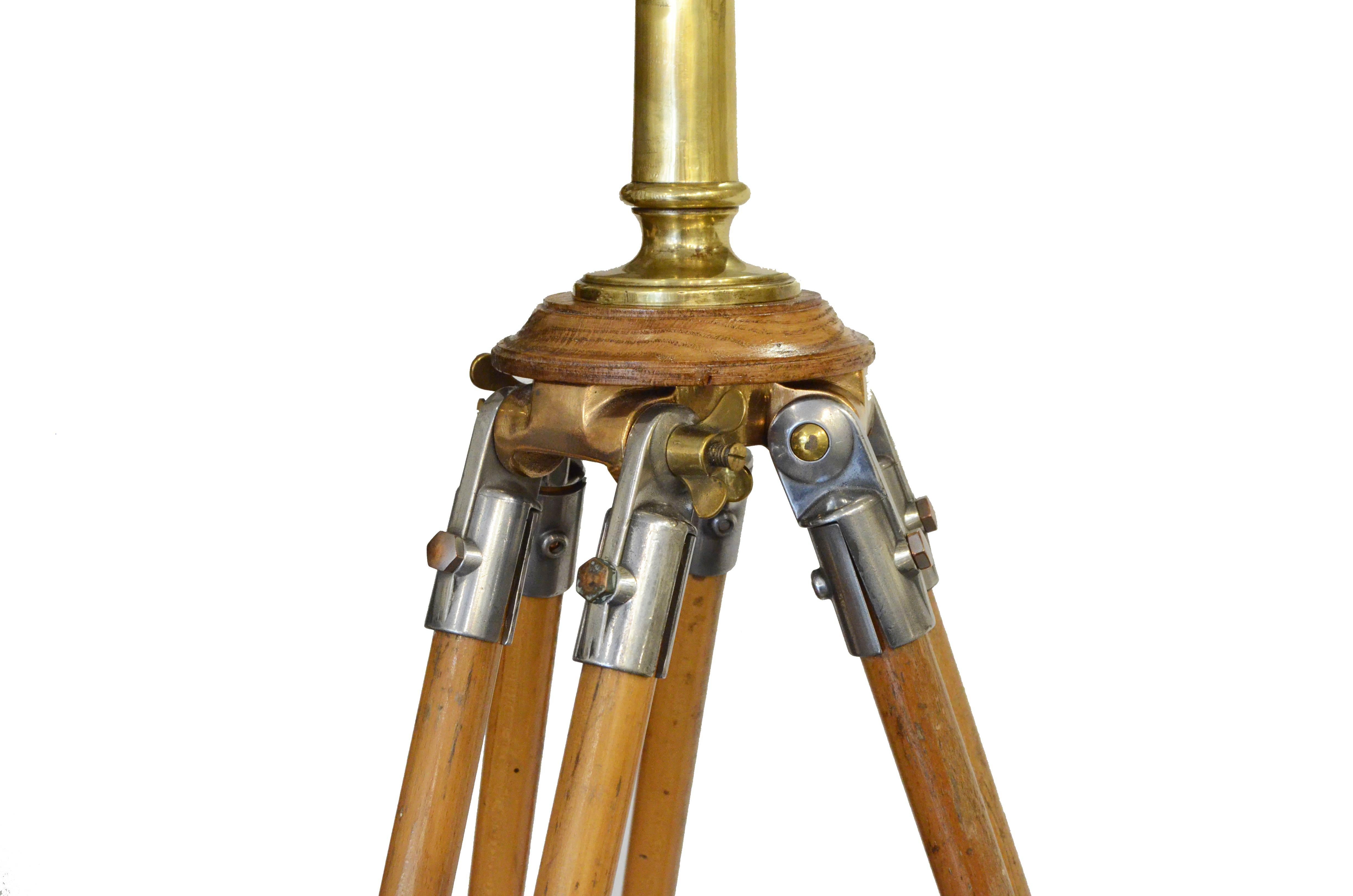 Brass floor astronomical telescope signed Edmund Wheeler London 1870 For Sale 6