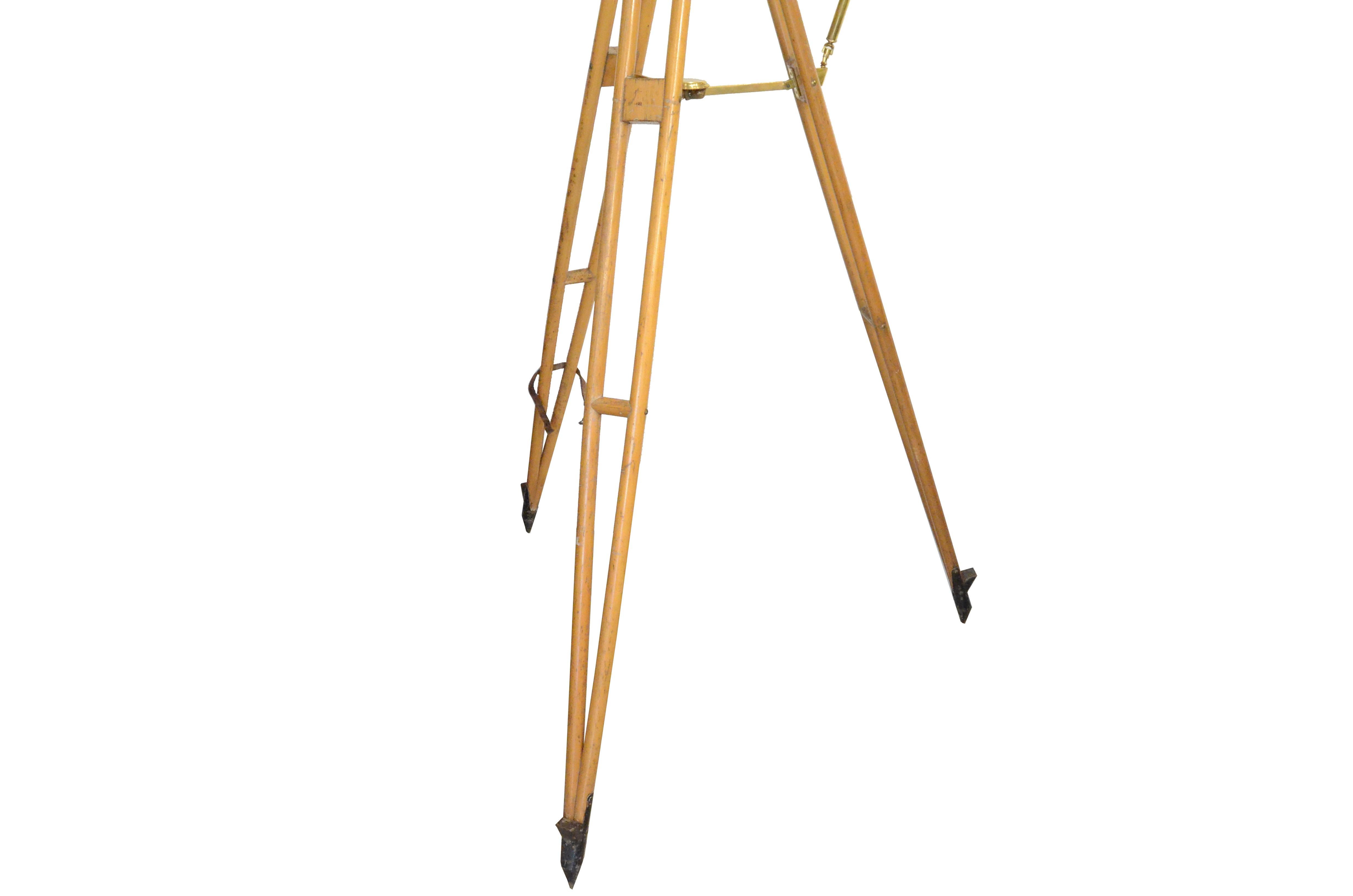 Brass floor astronomical telescope signed Edmund Wheeler London 1870 For Sale 8