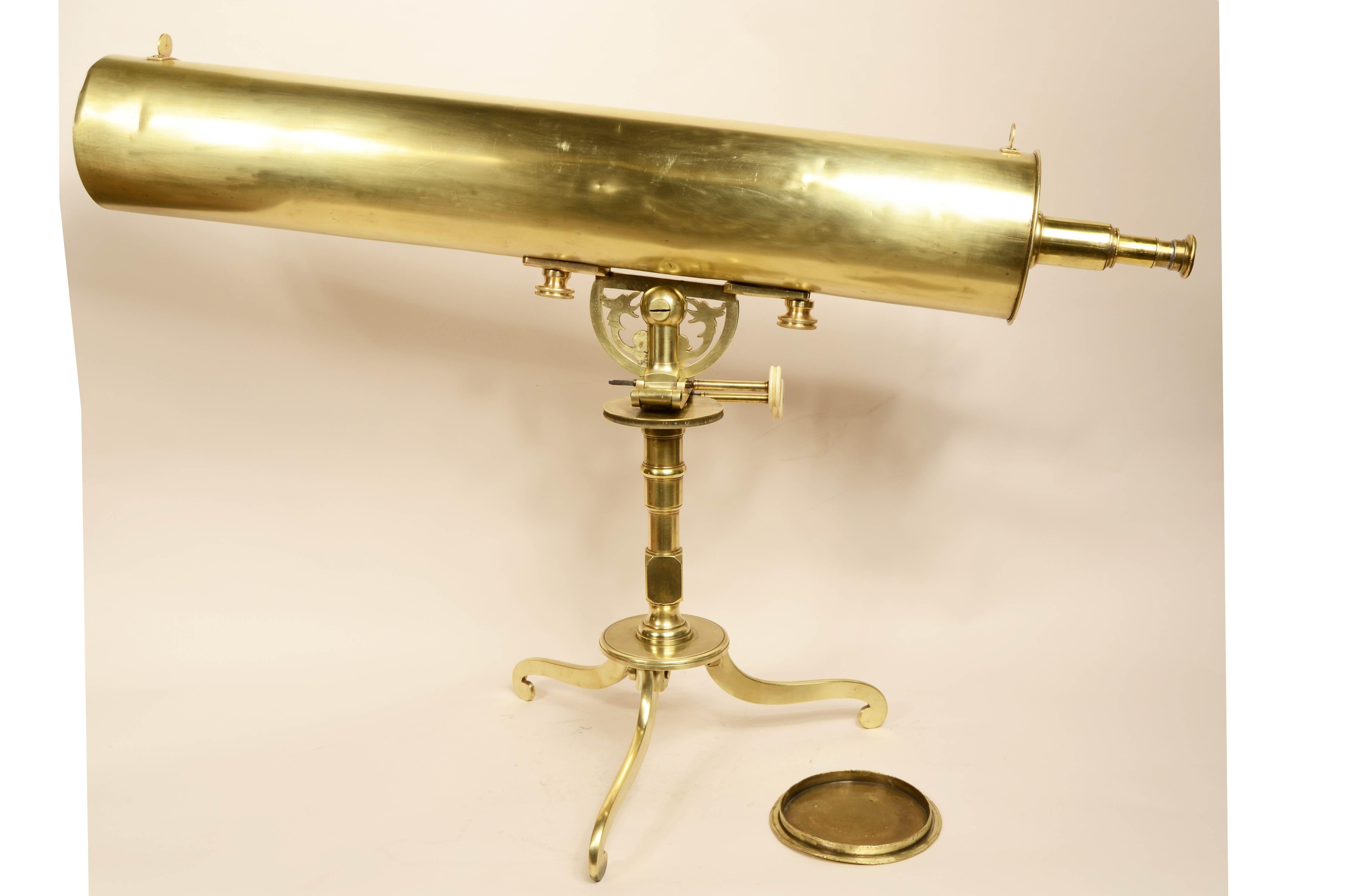 Télescope grégorien en laiton vers 1750 attribué à James Short en vente 4