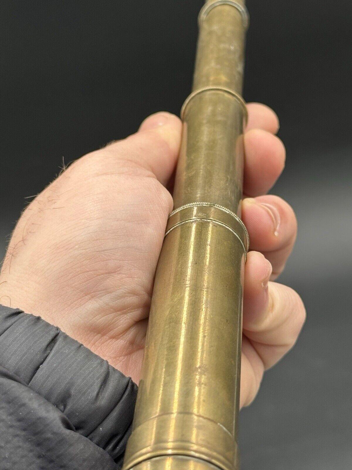 Télescope de poche pour capitaine de navire 20ème siècle en laiton Vintage 1900's en vente 4