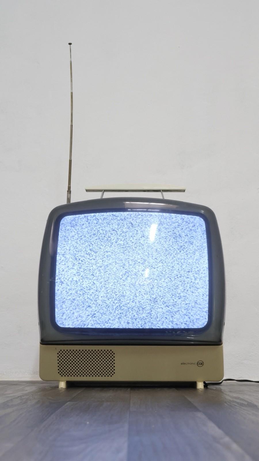 Métal Televisore funzionante CGE Space Design Anni '70 Modernariato en vente