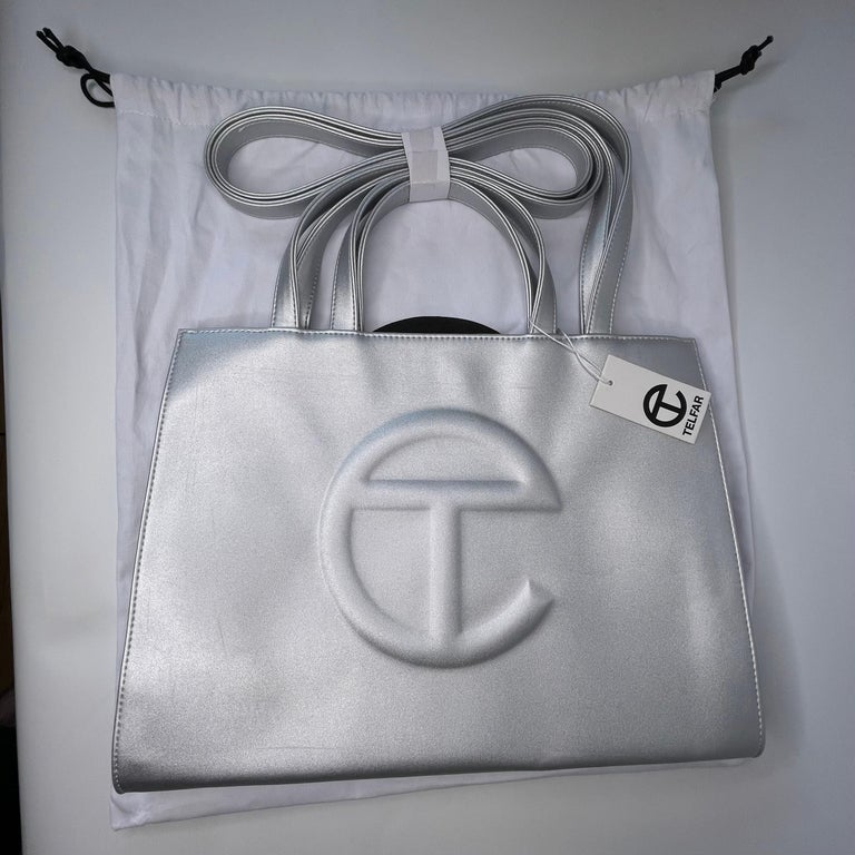 TELFAR Borsa Shopping Medium Bag - Silver