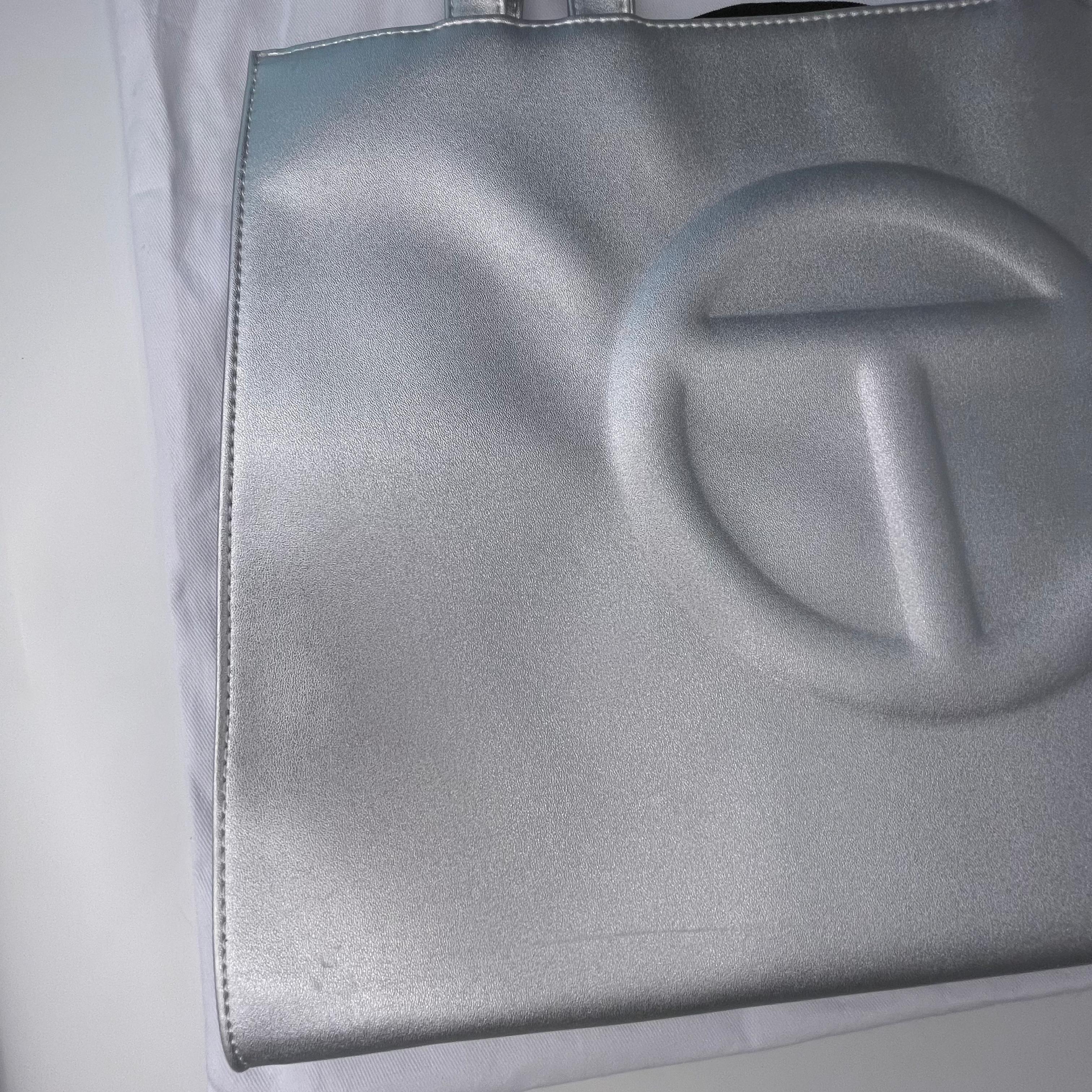 Women's or Men's Telfar Medium Silver Shopping Bag