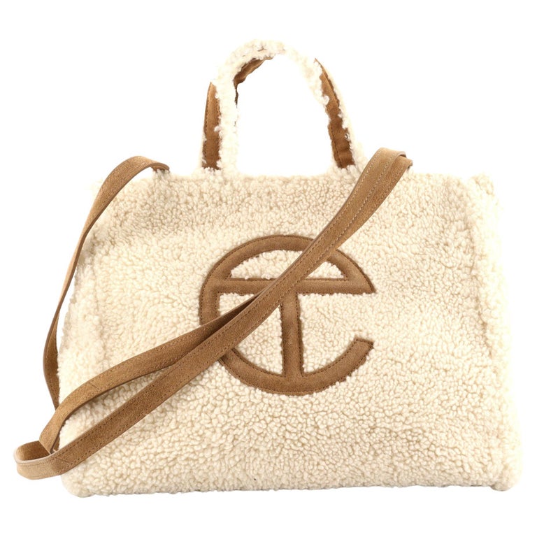 Telfar UGG Reverse Shopping Tote Shearling and Suede Medium For Sale at  1stDibs