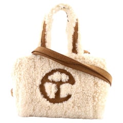 Telfar UGG Reverse Shopping Tote Shearling and Suede Small at 1stDibs