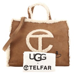 Telfar UGG Einkaufstasche aus Shearling und Wildleder Medium