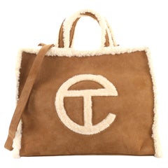 Telfar UGG Shopping Tote Suede with Shearling Medium
