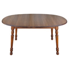 Tell City Chair Co. Hard Rock Maple Colonial Style Round Extendable Dining Table