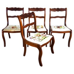 Tell City Mahogany Duncan Phyfe Rose Chairs
