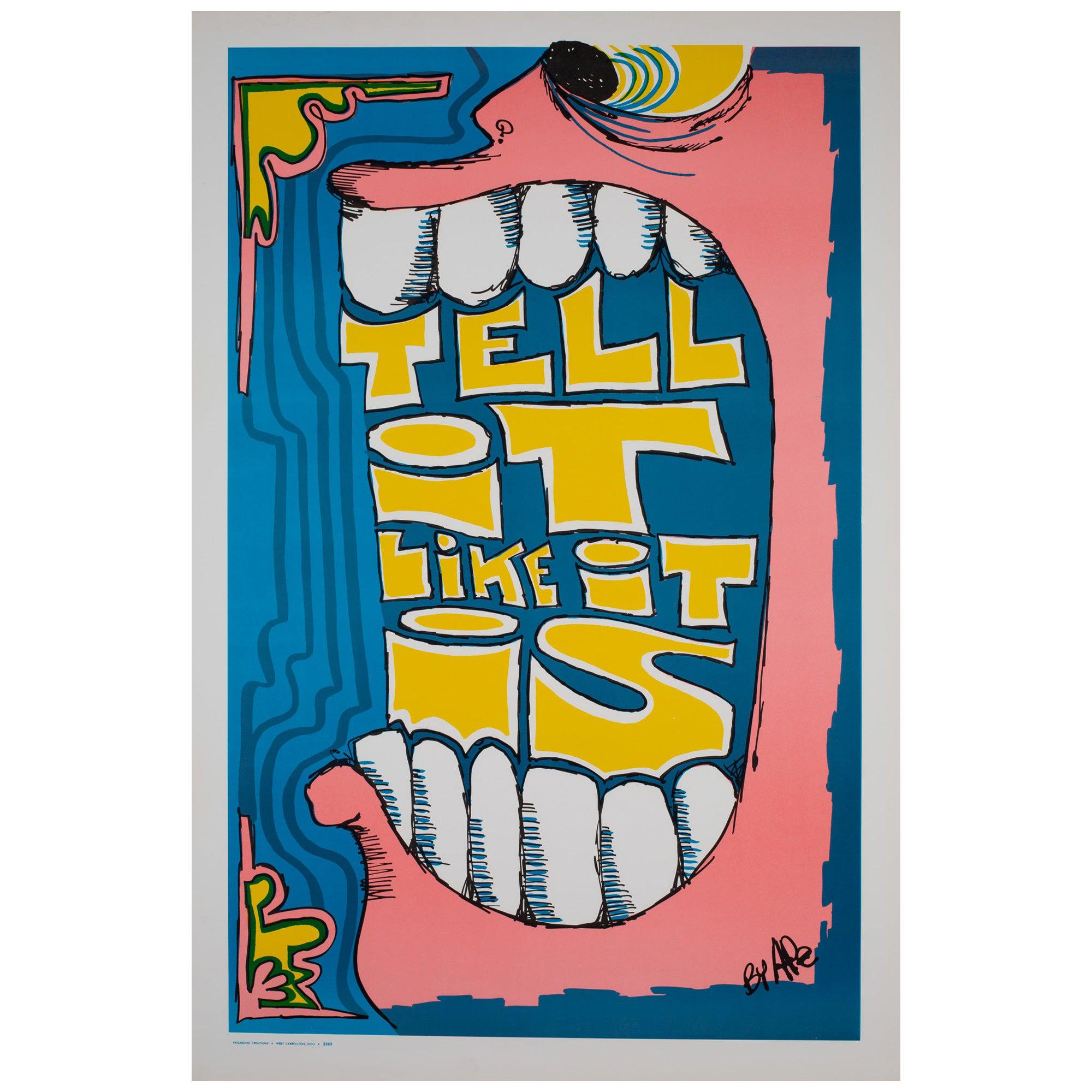 Tell it like it is 1970s American Political/Protest Poster, Ape
