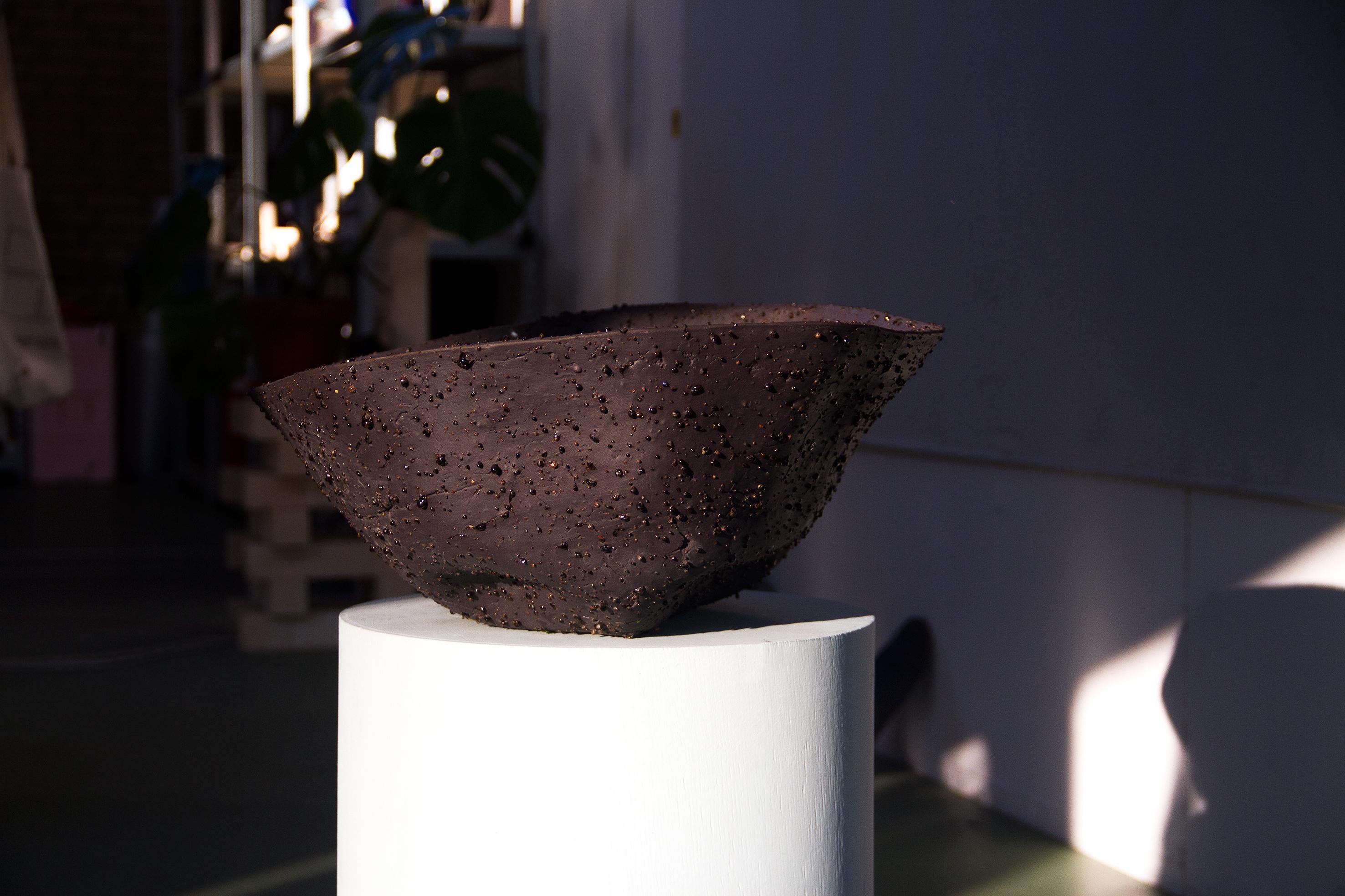 Telluride, Ciotola grande nera, Centrotavola, Porcellana, Scura, Moderna, Vaso in vendita 1