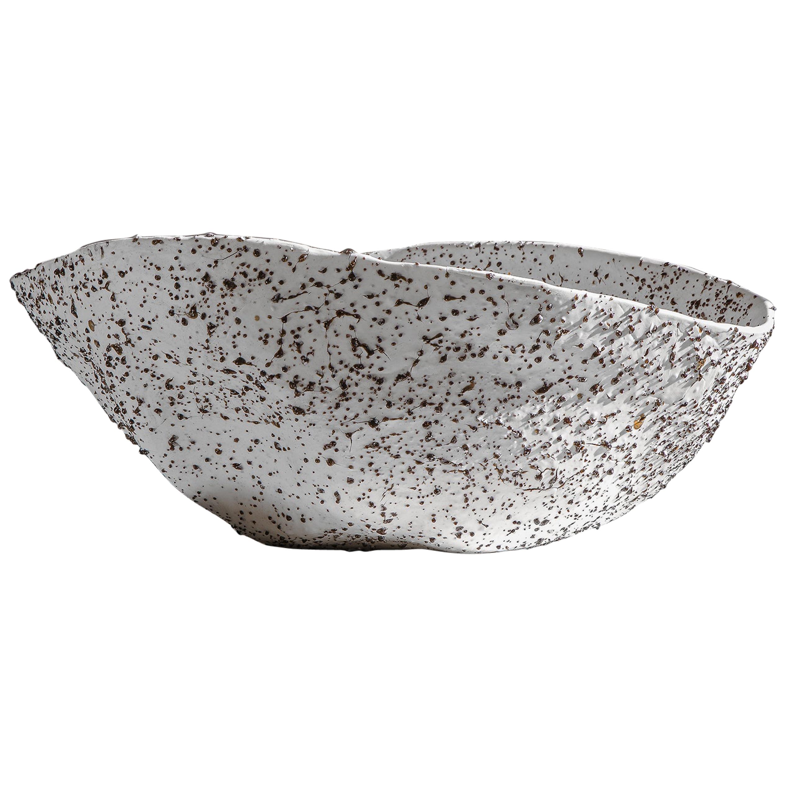 Telluride, Stracciatella, Big Bowl, Centrepiece, Volcanic Porcelain, Vessel