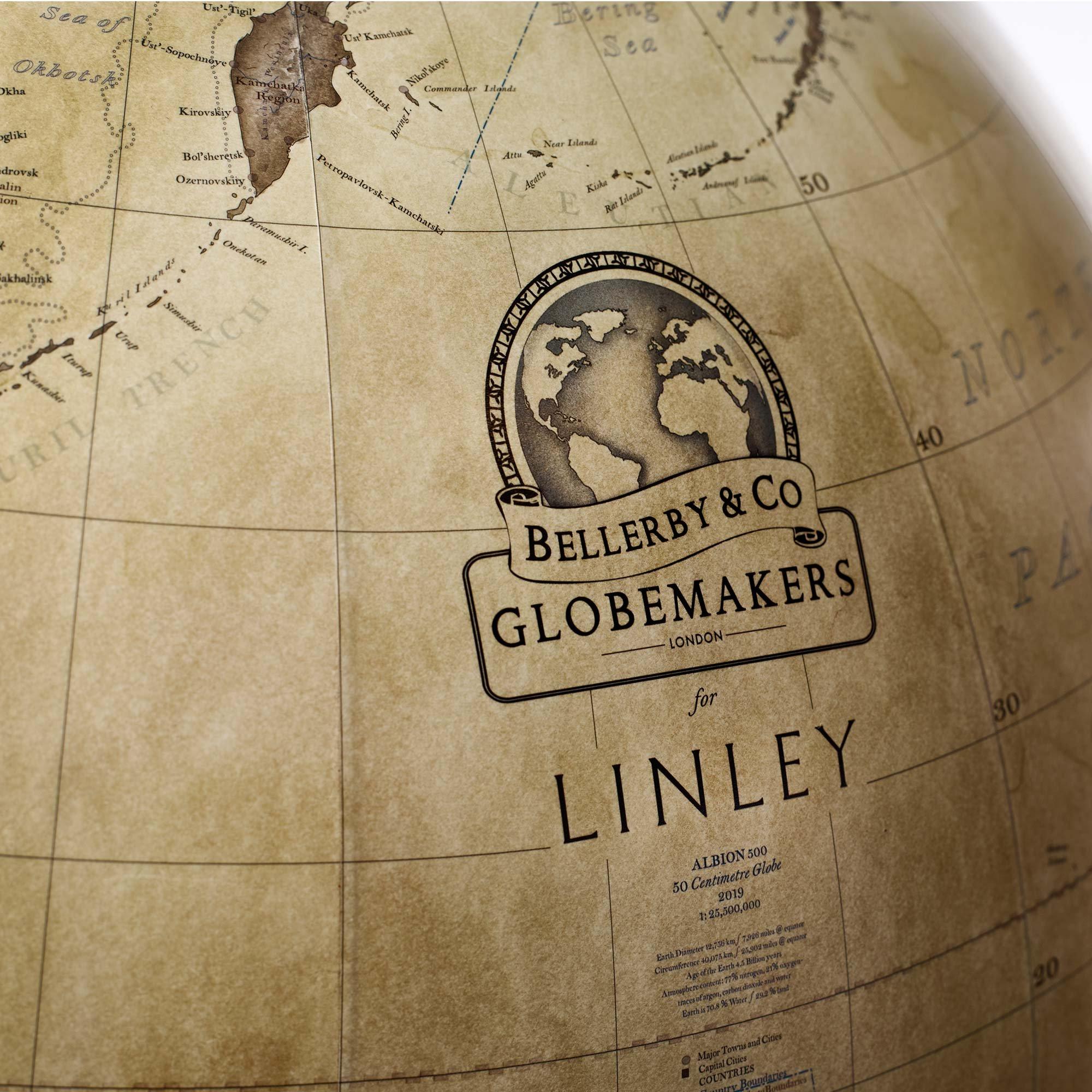 Tellus Globe, Ochre In New Condition For Sale In London, GB